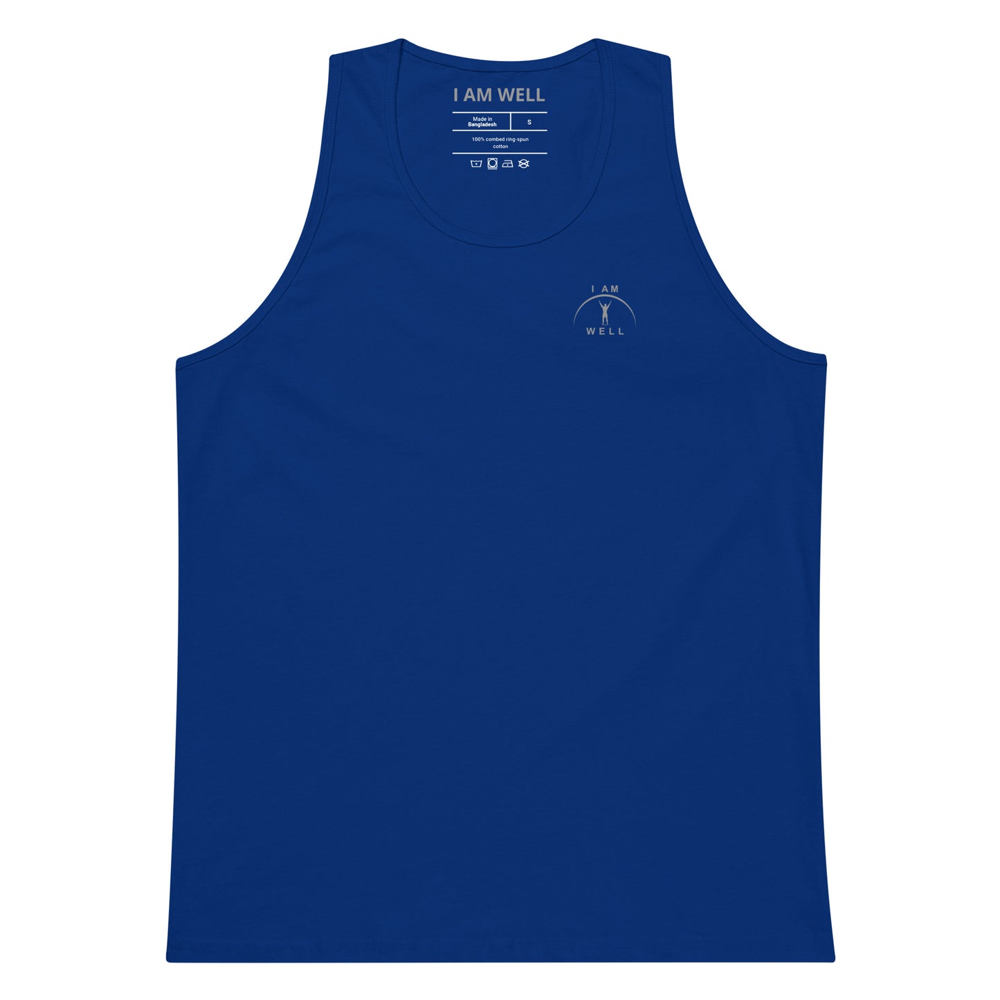 I AM Well Men’s Premium 100% Organic Cotton Tank Top w/ Grey Logo - (multiple color options)