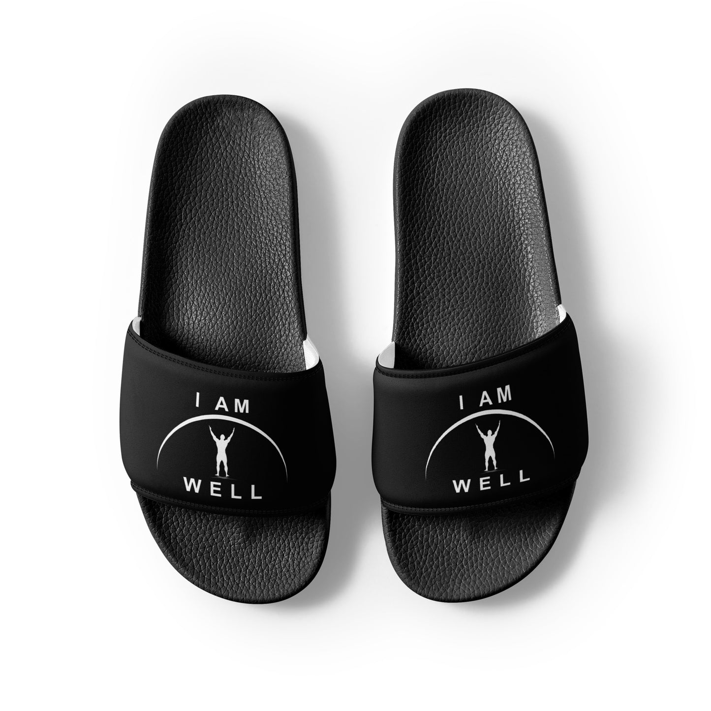 I AM WELL Men’s Slides - Black w/ White Logo