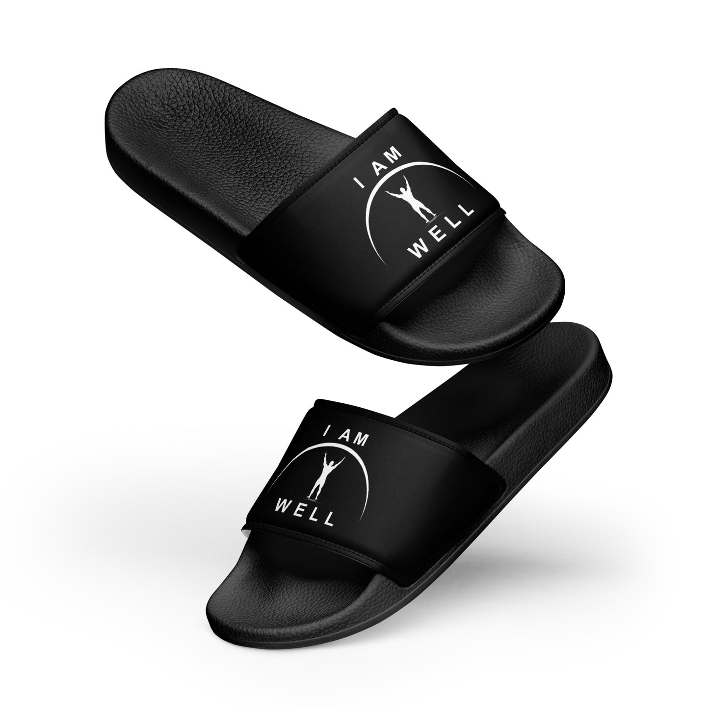 I AM WELL Men’s Slides - Black w/ White Logo