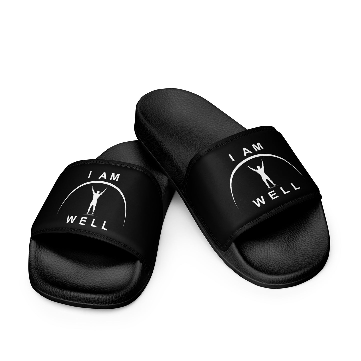 I AM WELL Men’s Slides - Black w/ White Logo