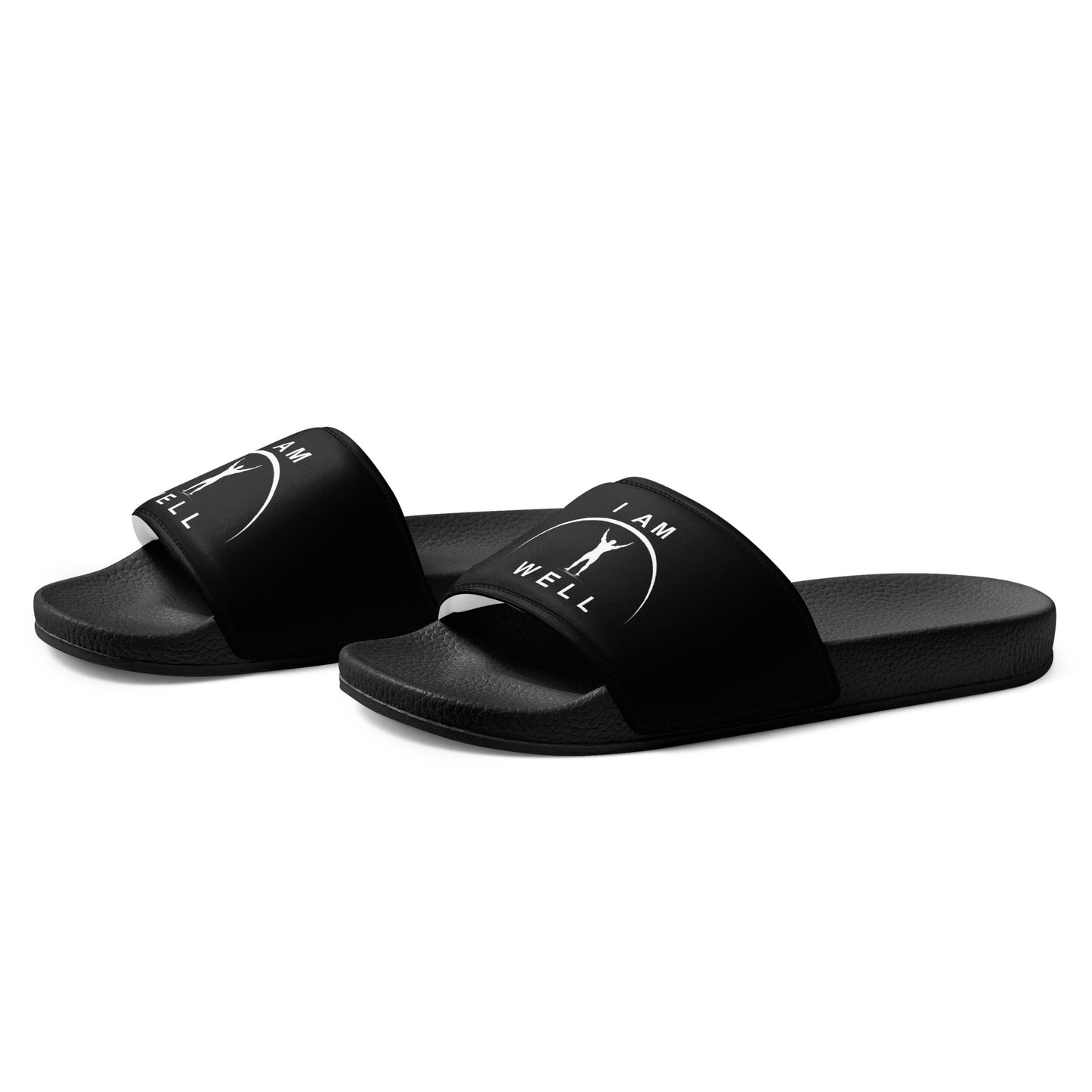 I AM WELL Men’s Slides - Black w/ White Logo