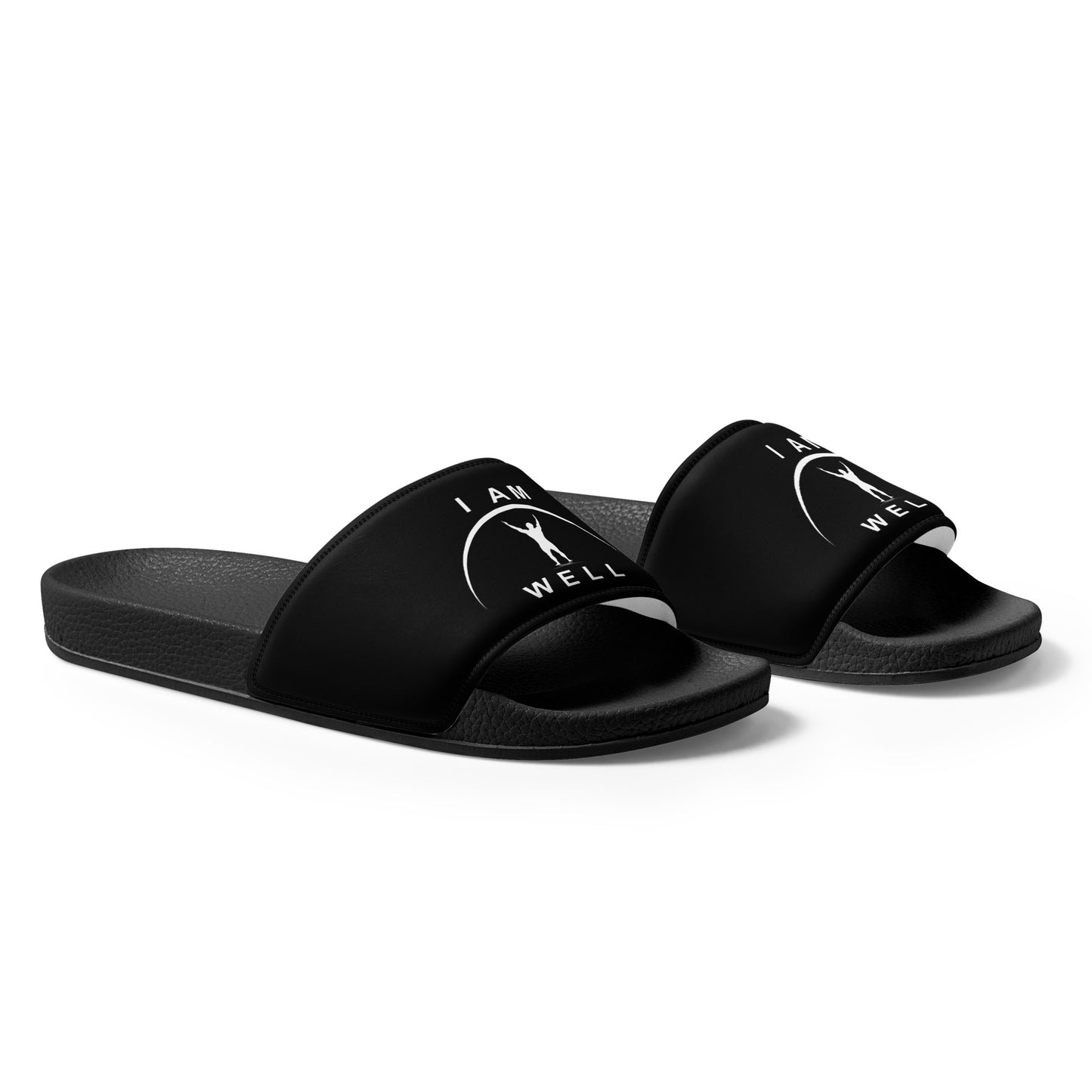 I AM WELL Men’s Slides - Black w/ White Logo