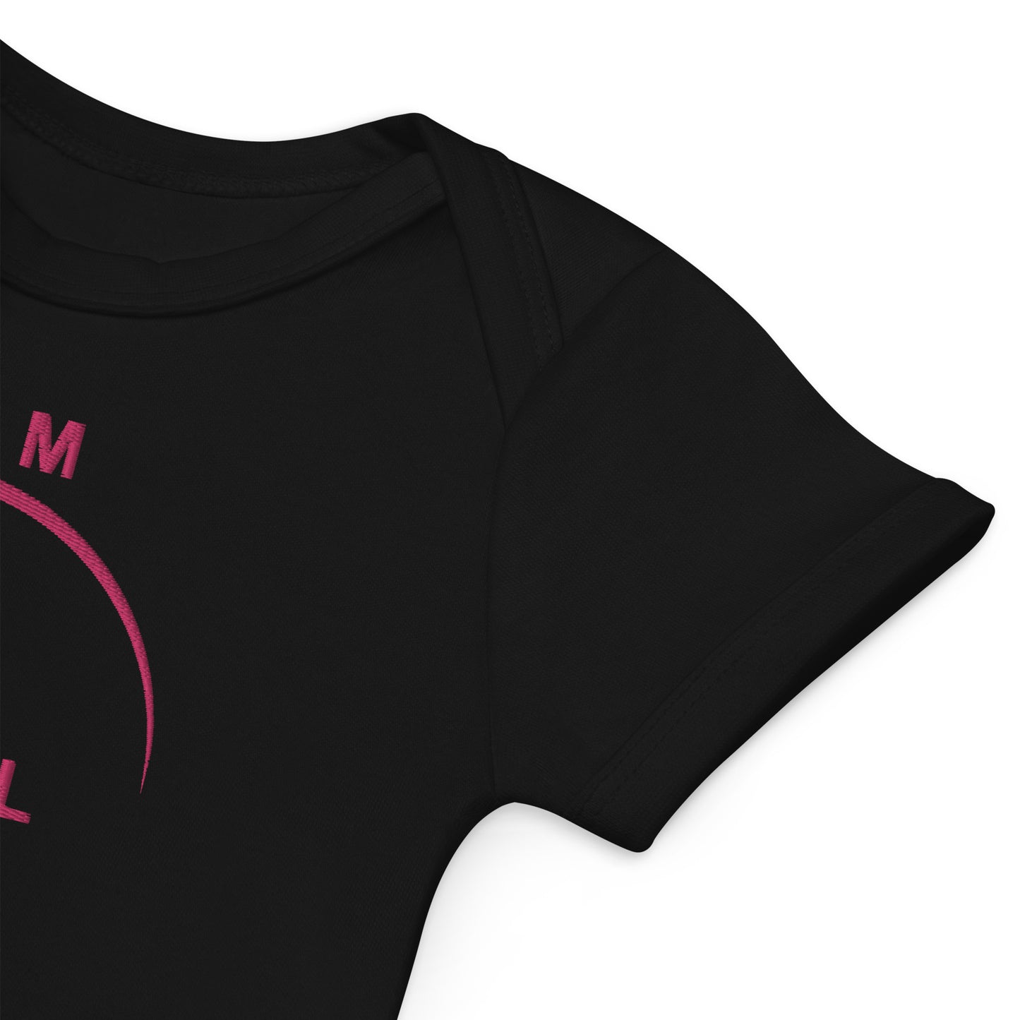 I AM WELL Girls' Organic Cotton Onesie w/ Pink Logo