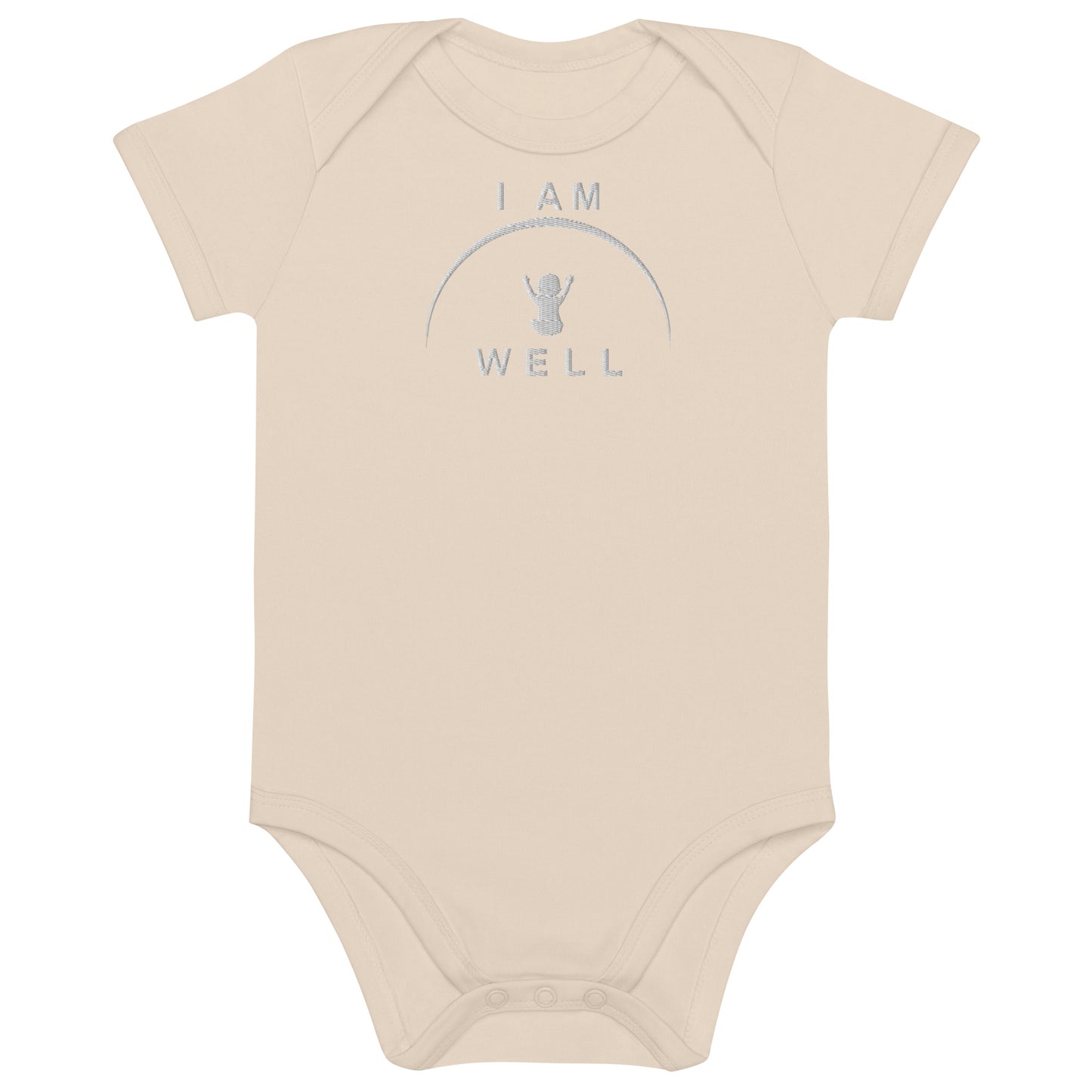 I AM WELL Organic Cotton Onesie w/ Embroidered White Logo (multiple color options)