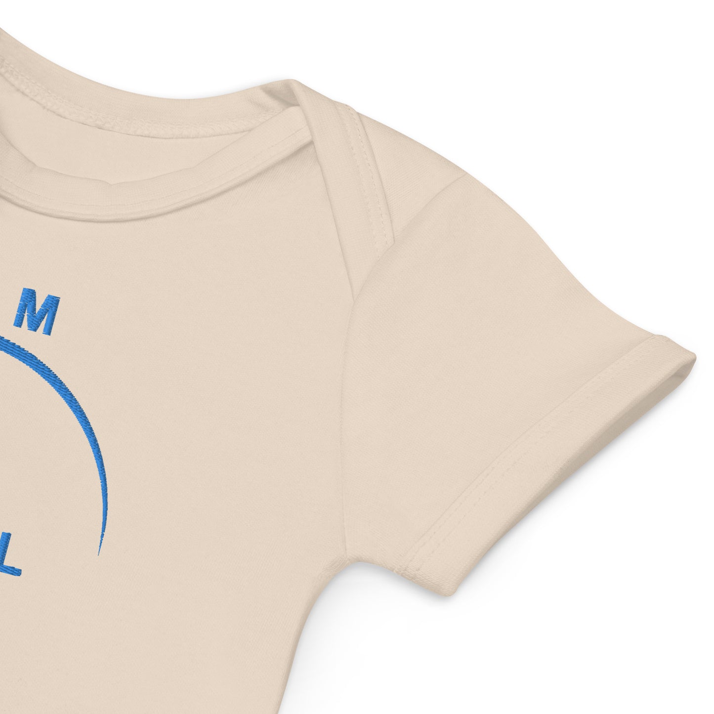 I AM WELL Boys' Organic Cotton Onesie w/ Blue Logo