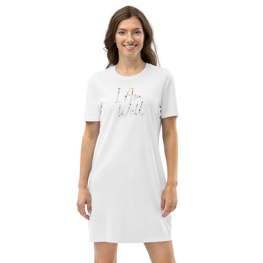 I Am Well Women's Organic Cotton T-Shirt Dress Broken Rock (multiple color options)