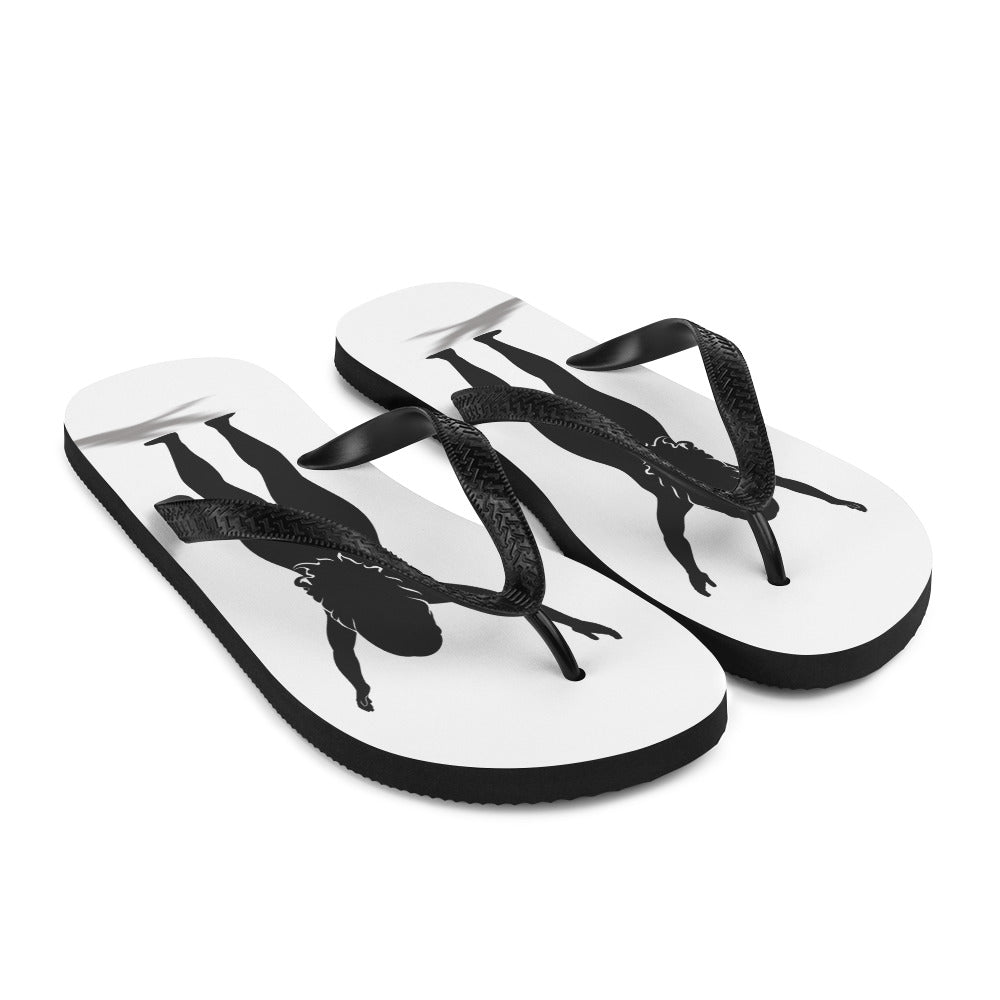 I AM WELL Women's Flip-Flops - Black Logo