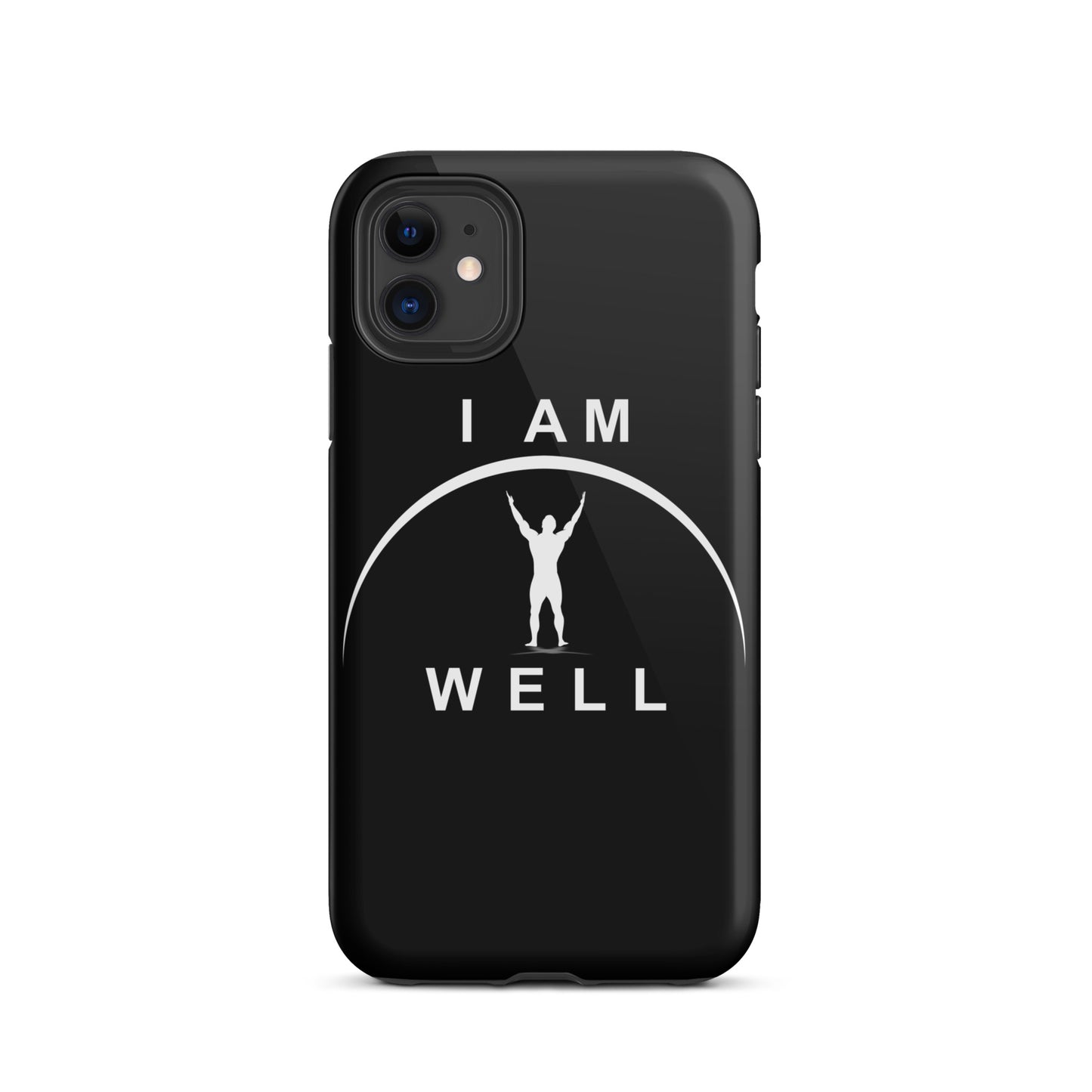 I AM WELL Tough Case for iPhone® Men's Black w/ White Logo