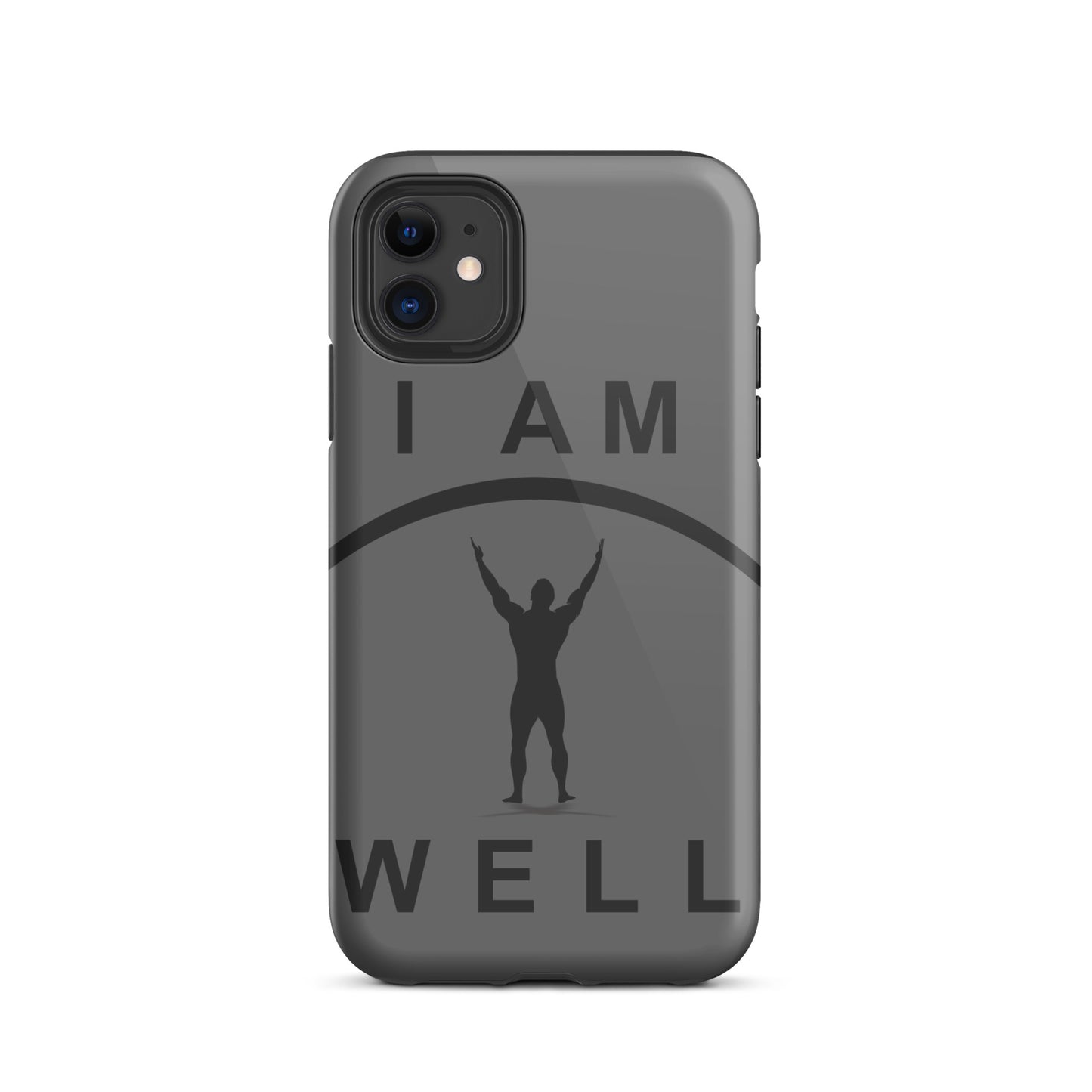 I AM WELL Tough Case for iPhone® Men's Dark Grey w/ Black Logo