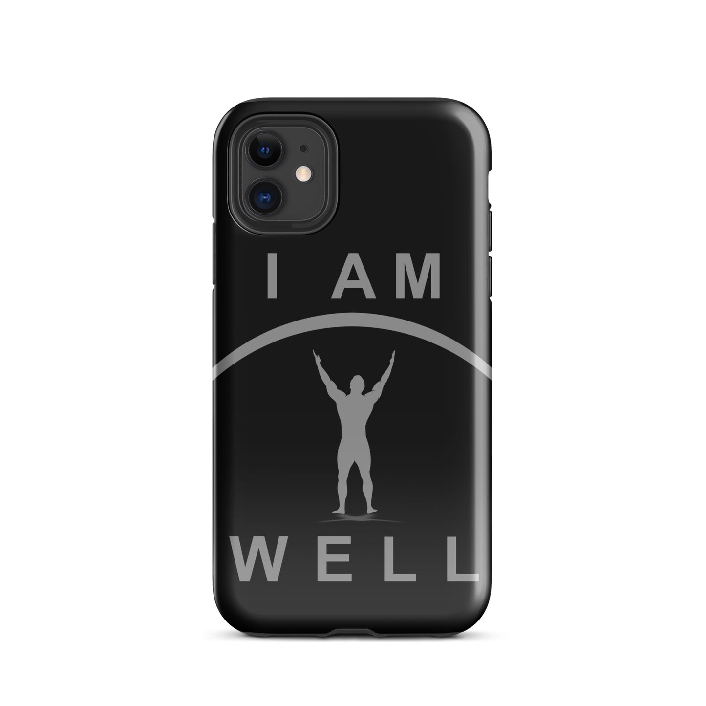 I AM WELL Tough Case for iPhone® Men's Black w/ Grey Logo