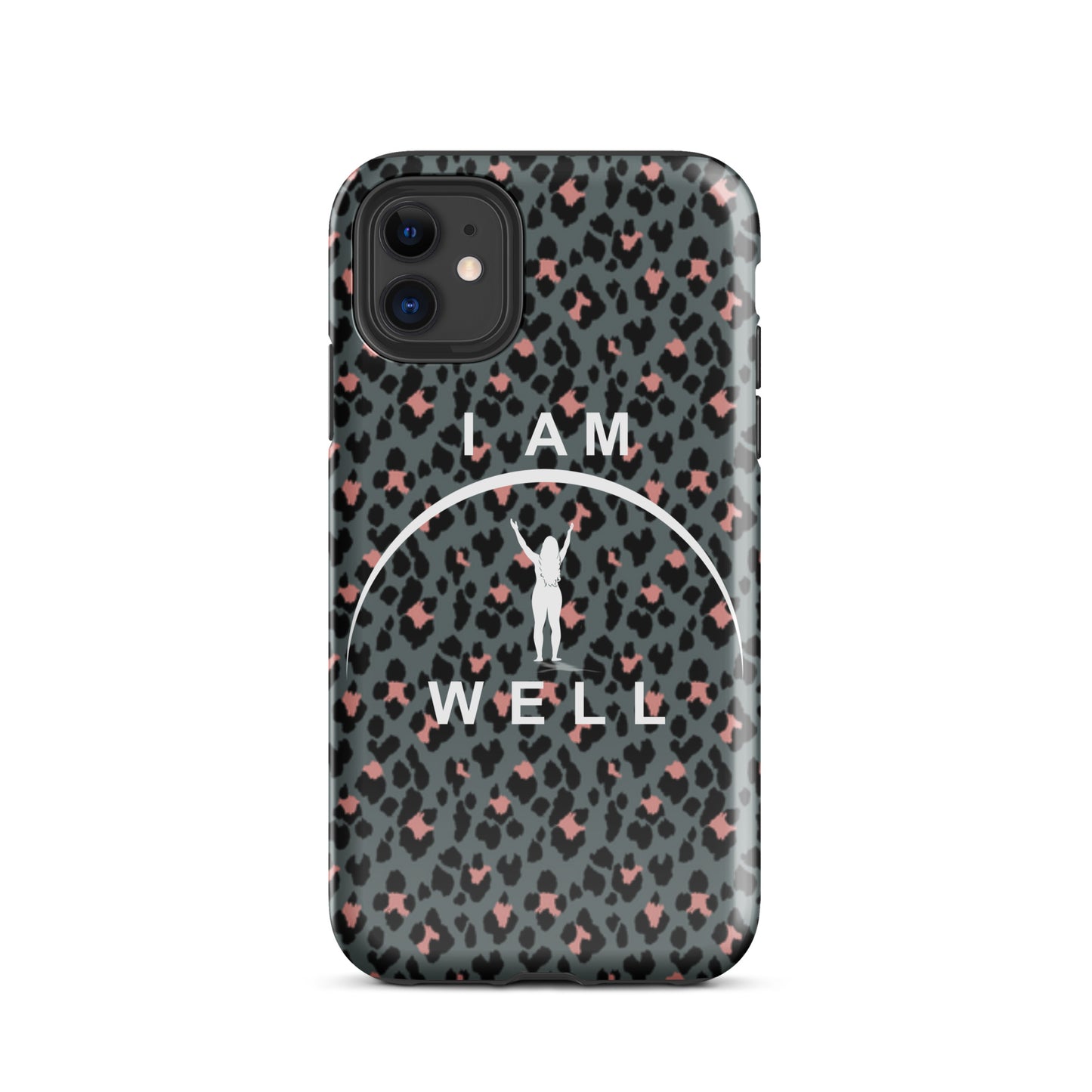 I AM WELL Tough Case for iPhone® Women's Cheetah w/ White Logo