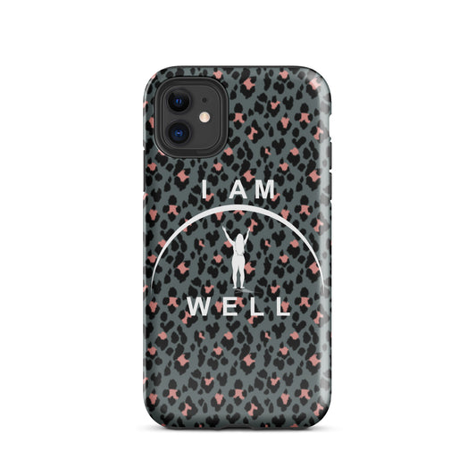 I AM WELL Tough Case for iPhone® Women's Cheetah w/ White Logo