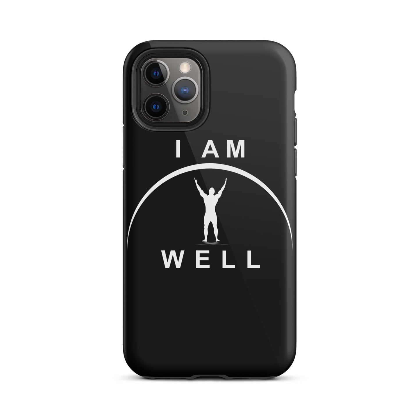 I AM WELL Tough Case for iPhone® Men's Black w/ White Logo