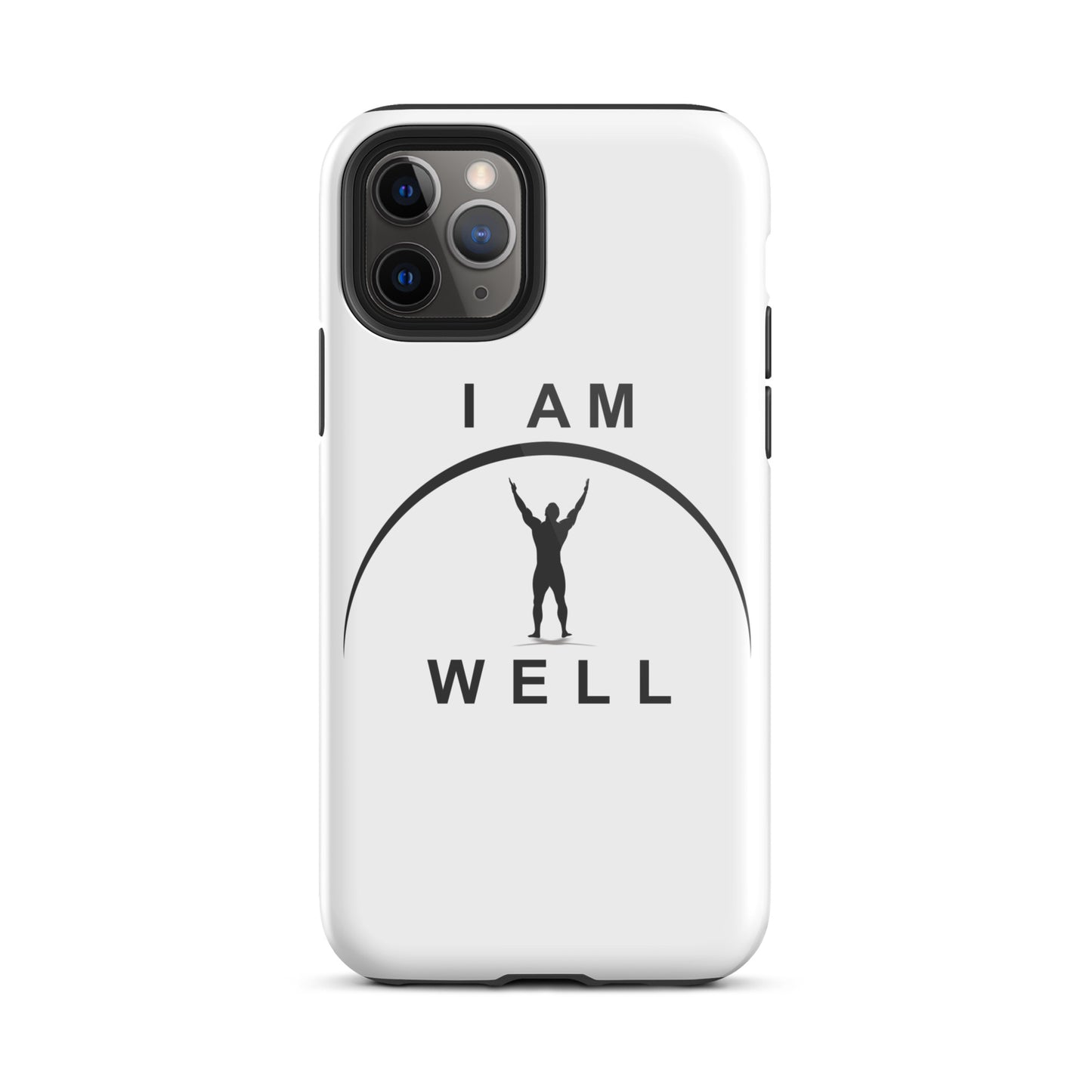 I AM WELL Tough Case for iPhone® Men's White w/ Black Logo