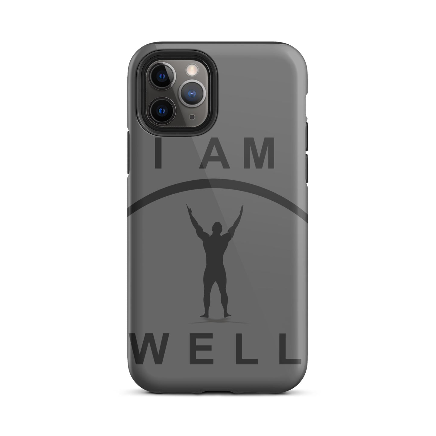 I AM WELL Tough Case for iPhone® Men's Dark Grey w/ Black Logo