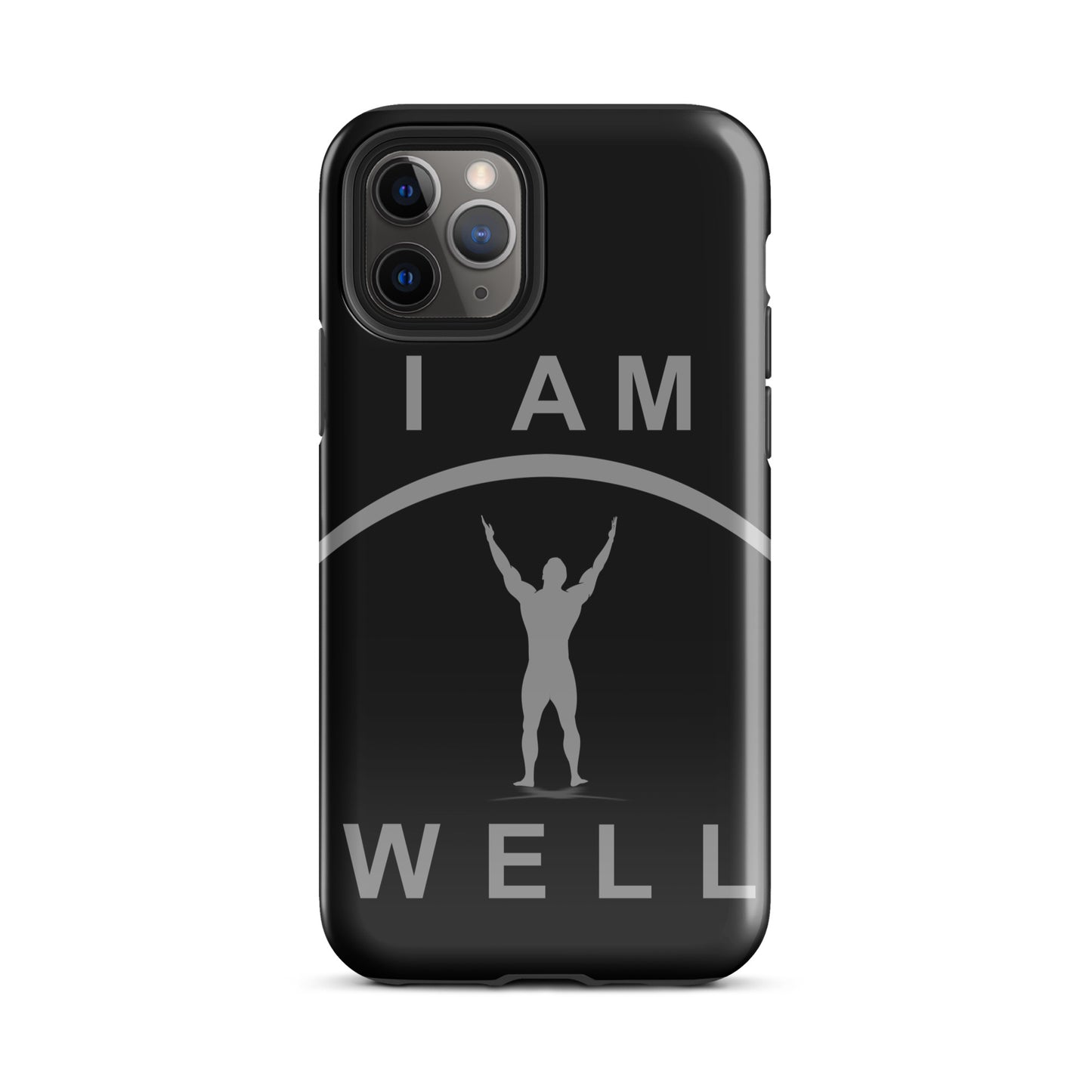 I AM WELL Tough Case for iPhone® Men's Black w/ Grey Logo