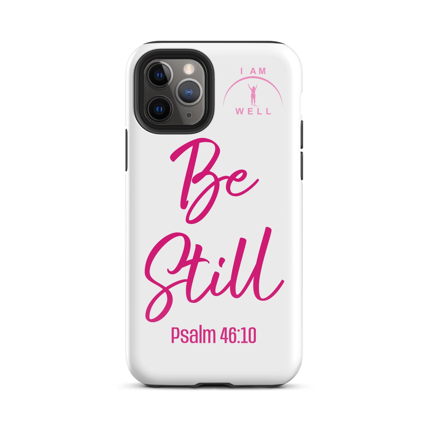 I AM WELL Tough Case for iPhone®  Women's White w/ Pink Logo