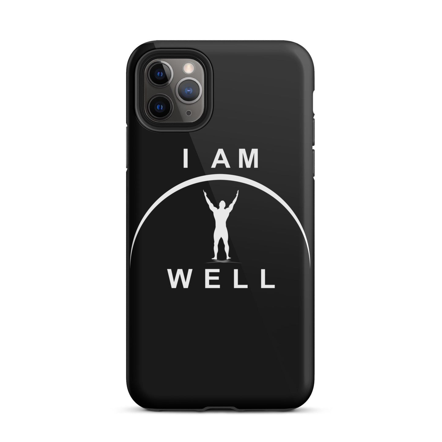 I AM WELL Tough Case for iPhone® Men's Black w/ White Logo