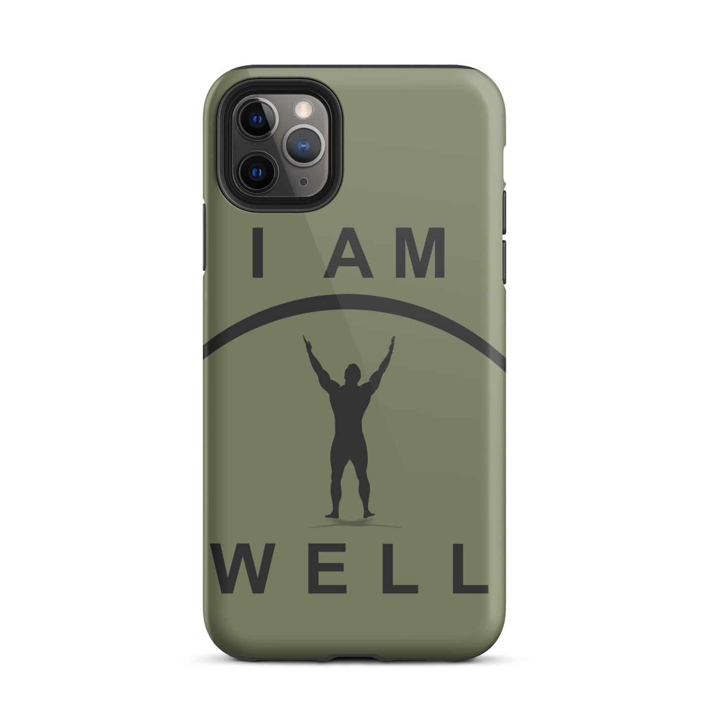 I AM WELL Tough Case for iPhone® Men's OD Green w/ Black Logo