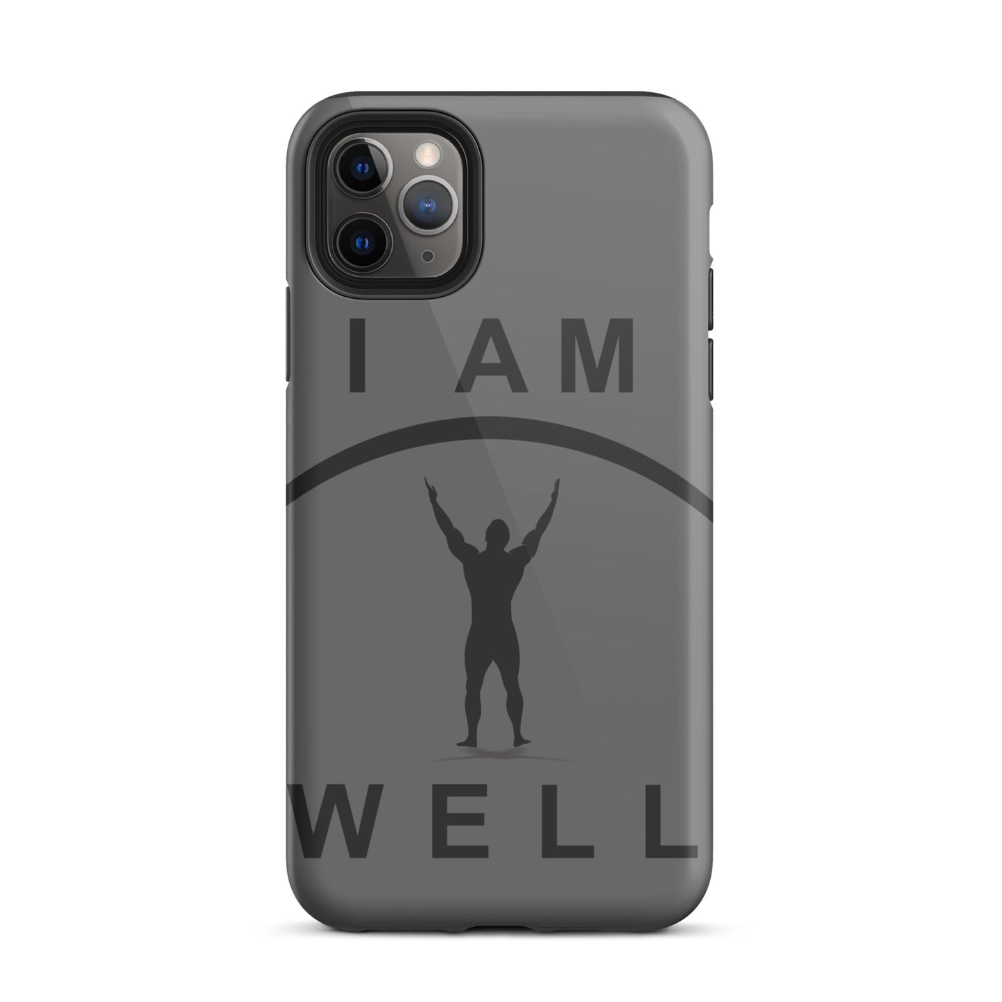 I AM WELL Tough Case for iPhone® Men's Dark Grey w/ Black Logo