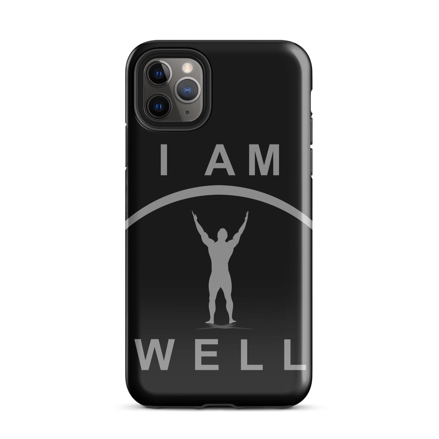 I AM WELL Tough Case for iPhone® Men's Black w/ Grey Logo