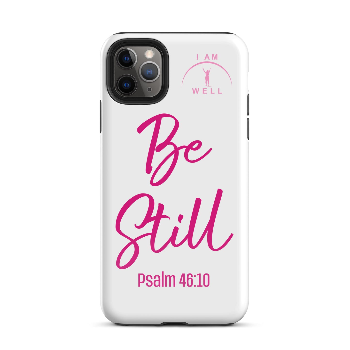 I AM WELL Tough Case for iPhone®  Women's White w/ Pink Logo