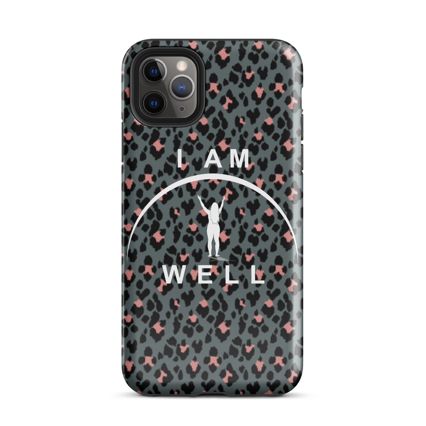 I AM WELL Tough Case for iPhone® Women's Cheetah w/ White Logo