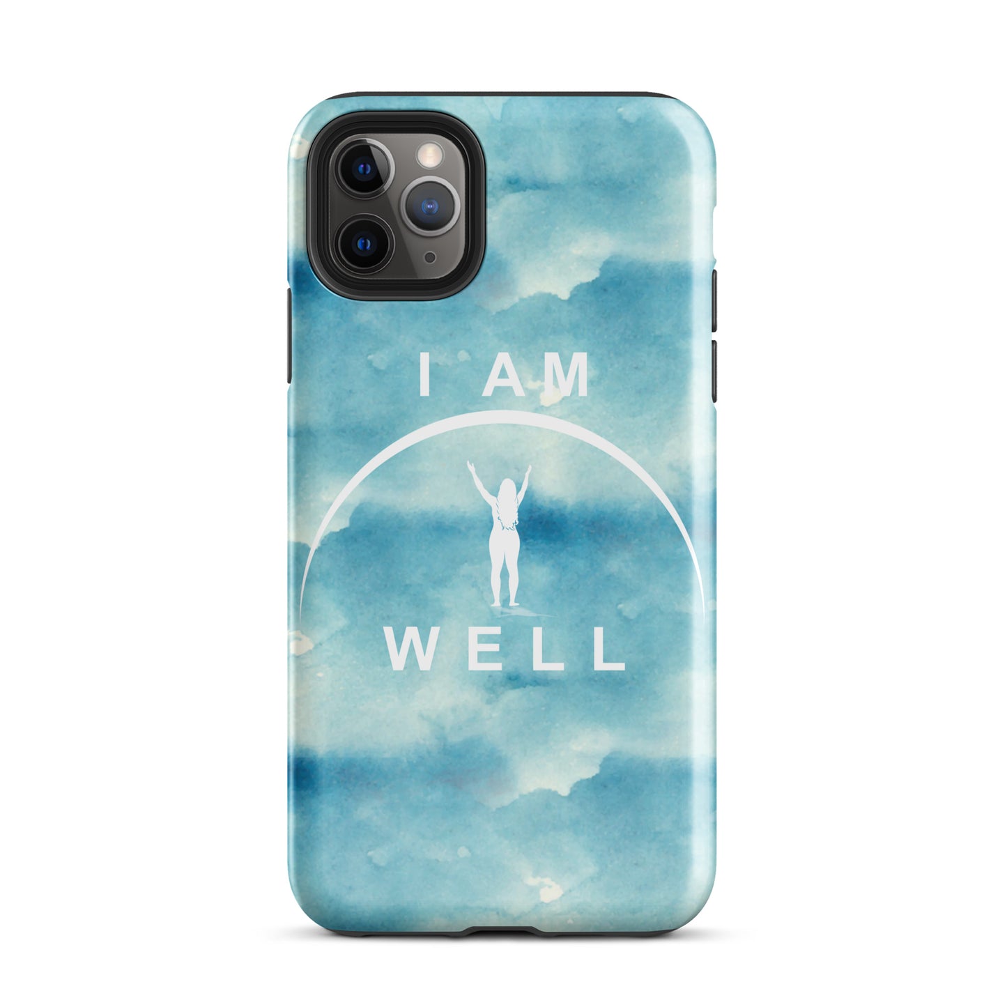 I AM WELL Tough Case for iPhone® Women's Blue w/ White Logo