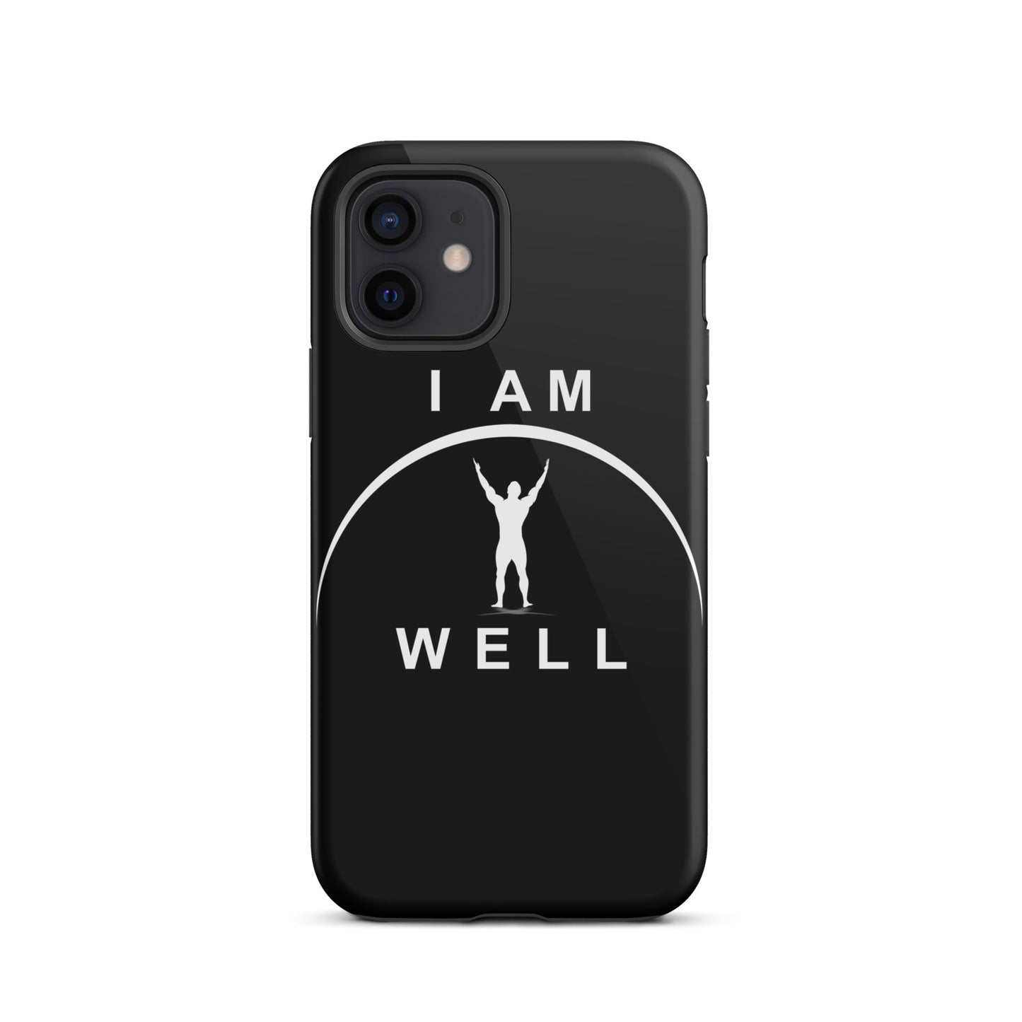 I AM WELL Tough Case for iPhone® Men's Black w/ White Logo