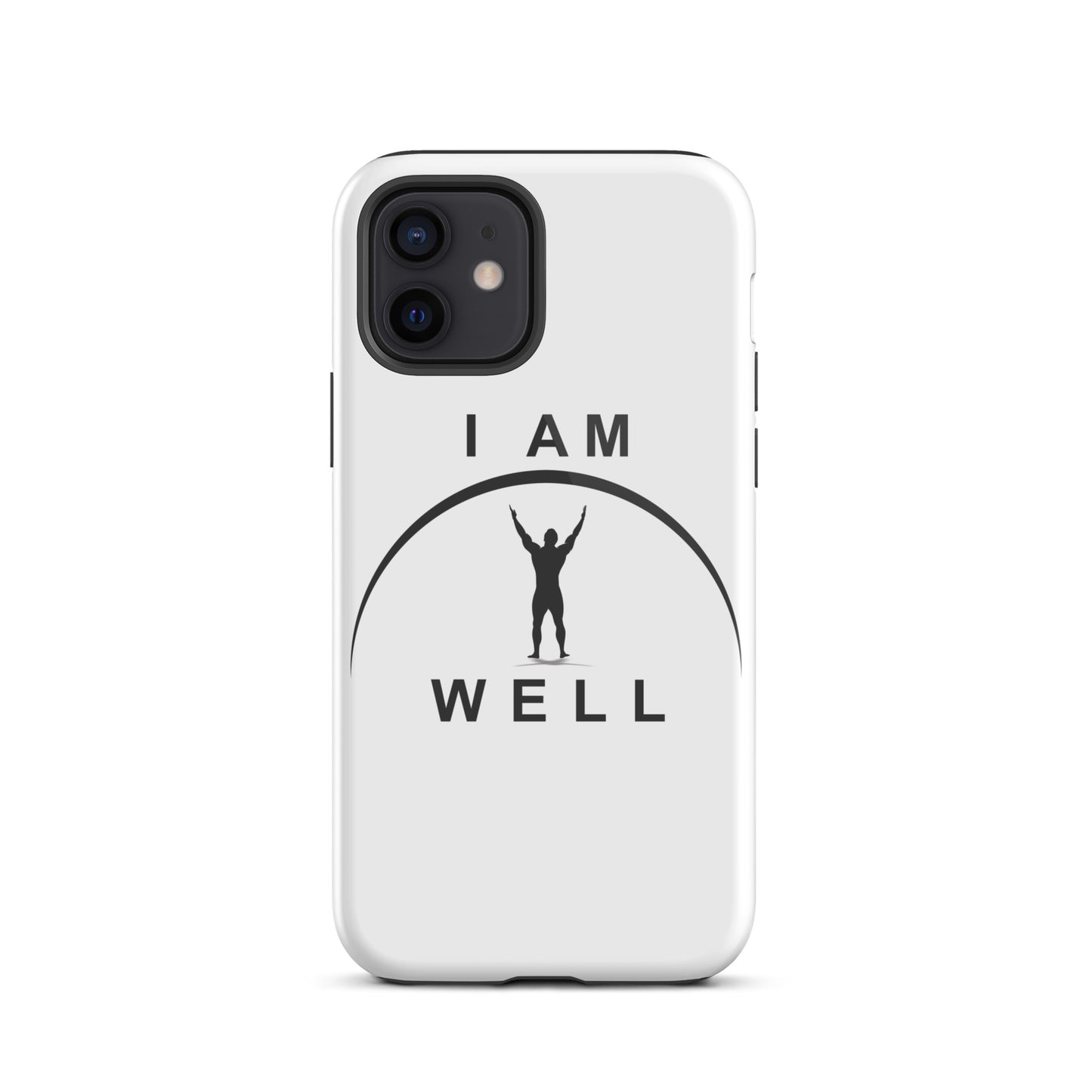 I AM WELL Tough Case for iPhone® Men's White w/ Black Logo