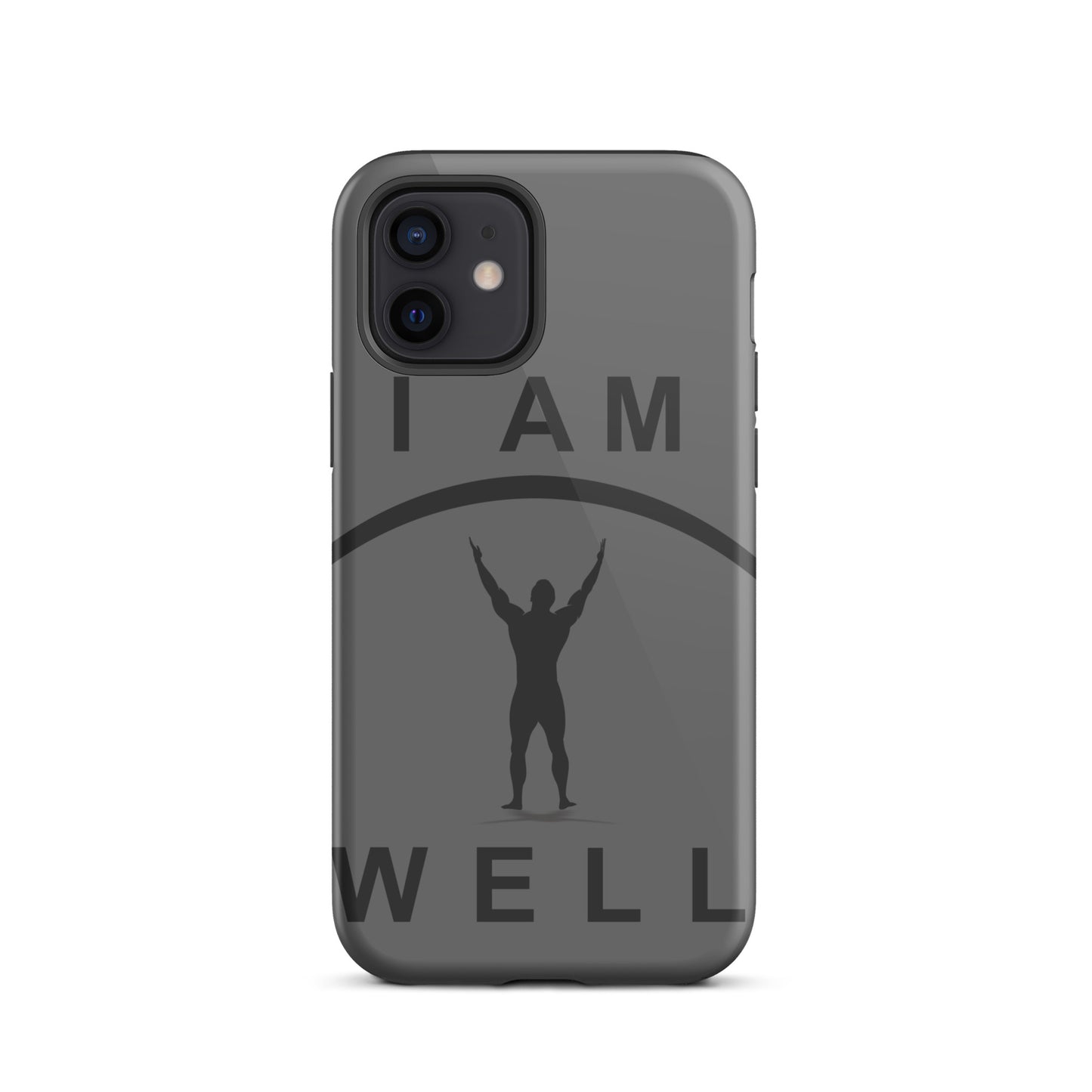 I AM WELL Tough Case for iPhone® Men's Dark Grey w/ Black Logo