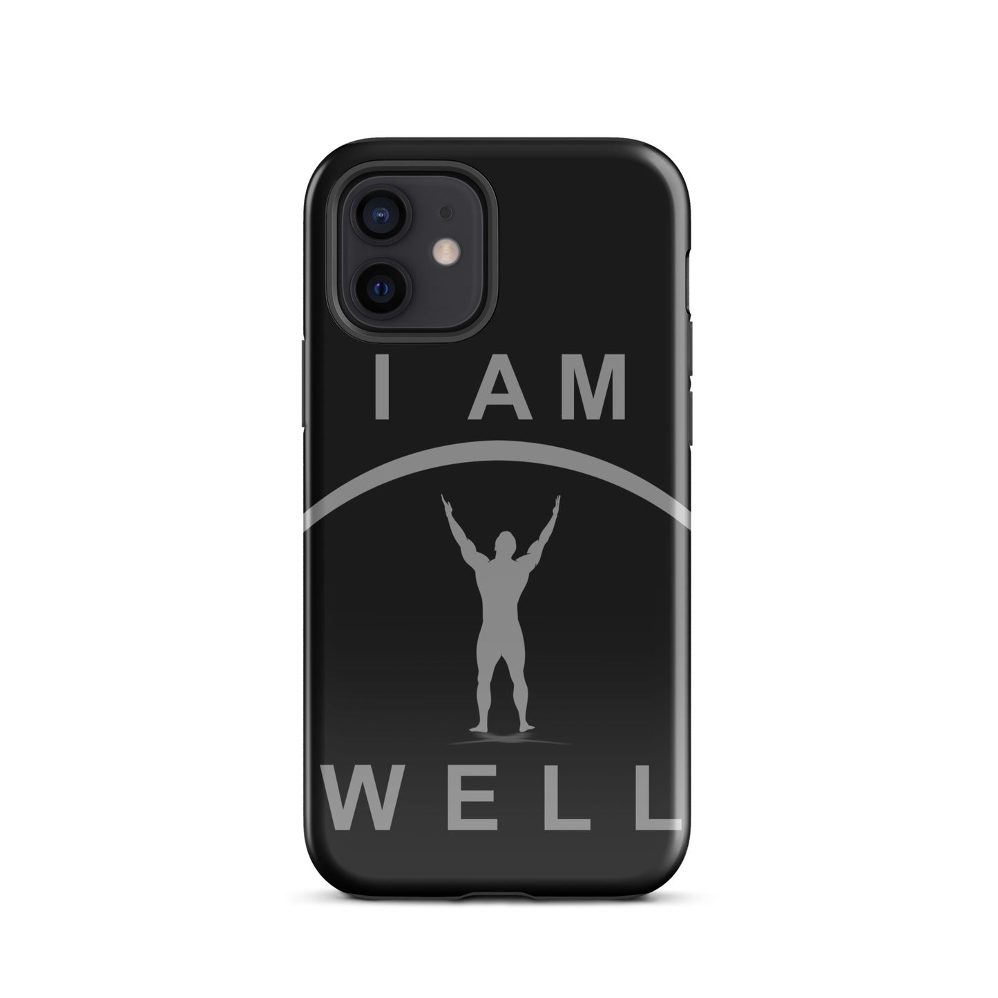 I AM WELL Tough Case for iPhone® Men's Black w/ Grey Logo