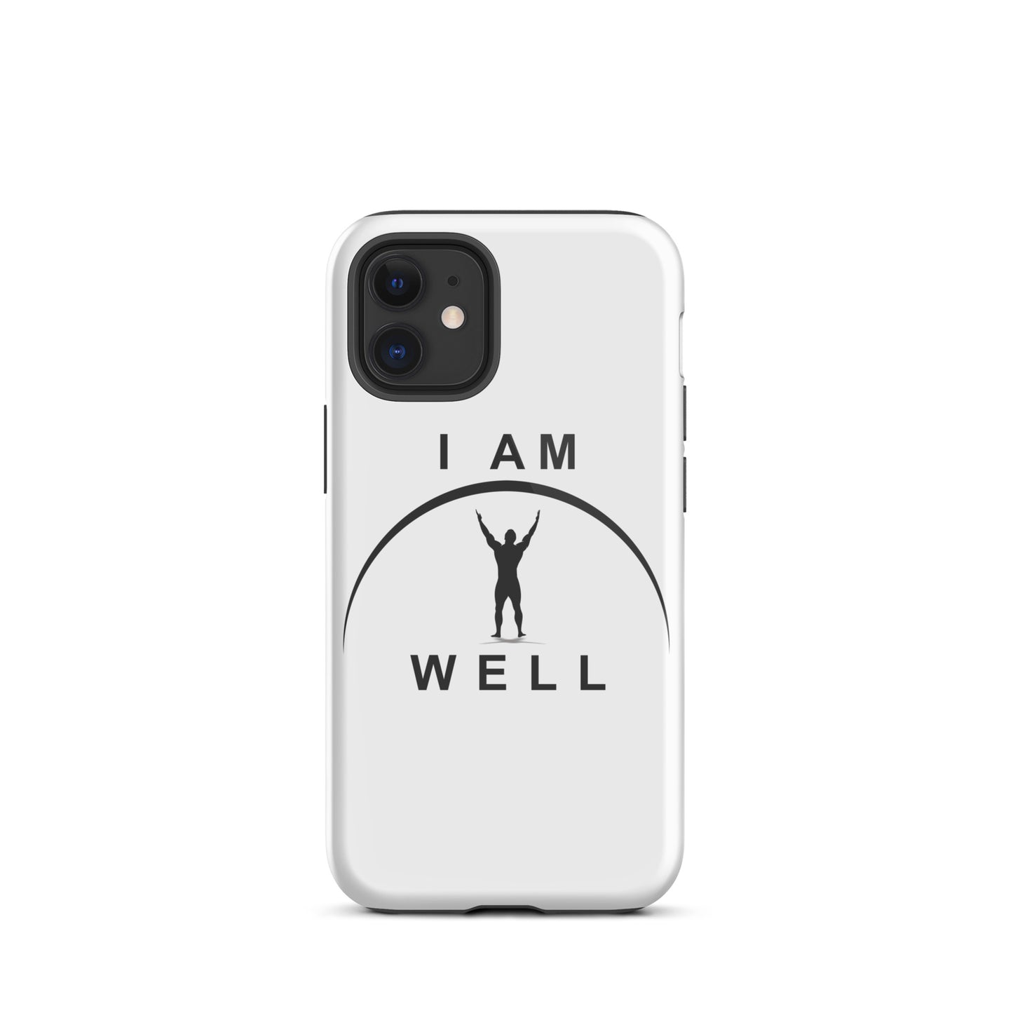 I AM WELL Tough Case for iPhone® Men's White w/ Black Logo