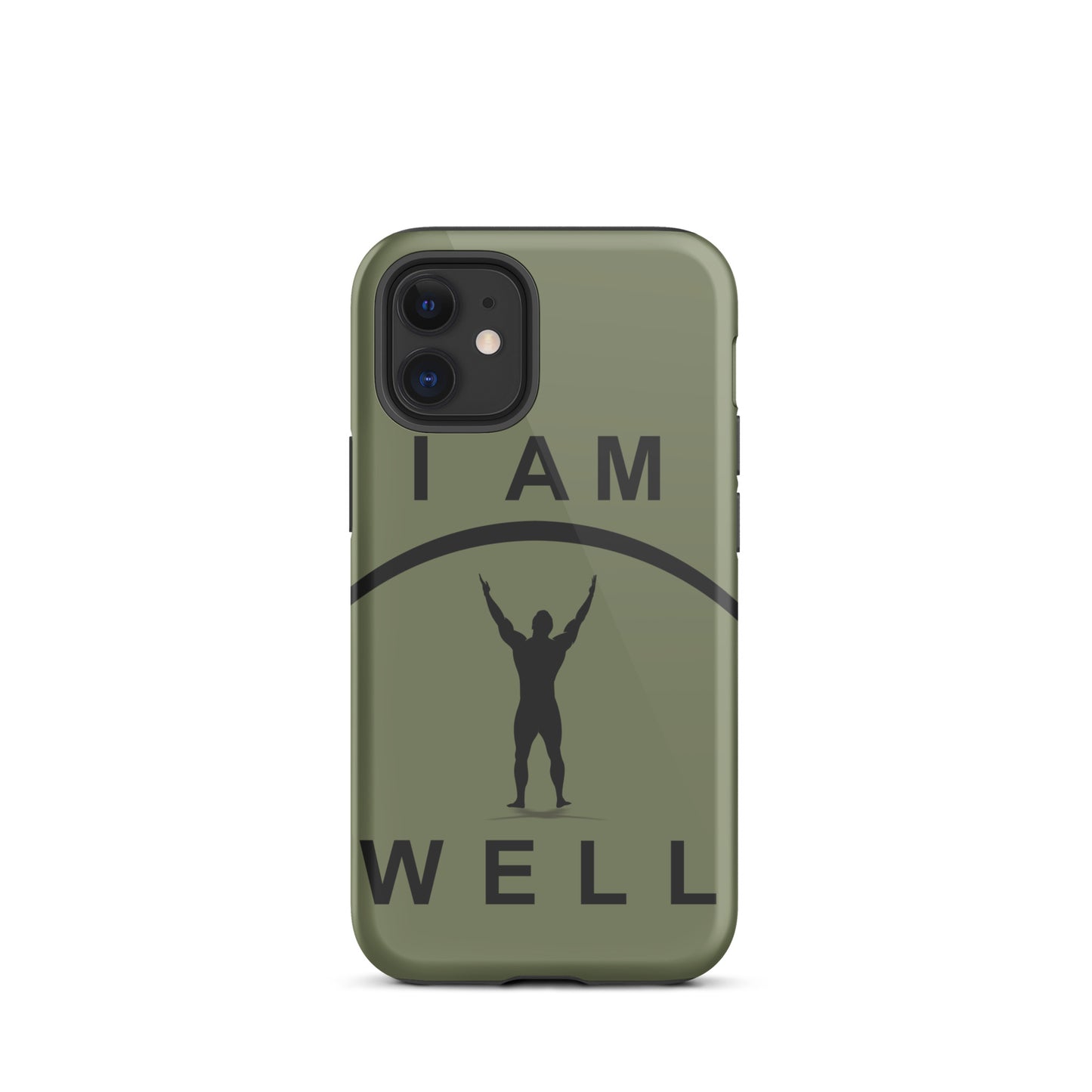 I AM WELL Tough Case for iPhone® Men's OD Green w/ Black Logo