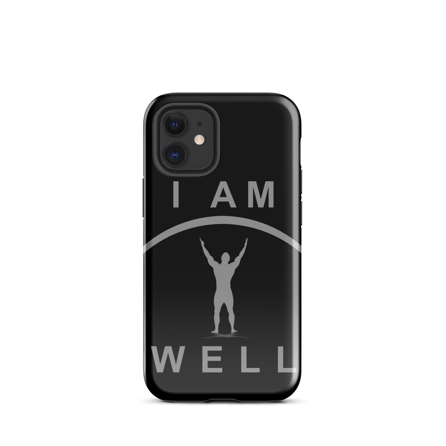 I AM WELL Tough Case for iPhone® Men's Black w/ Grey Logo