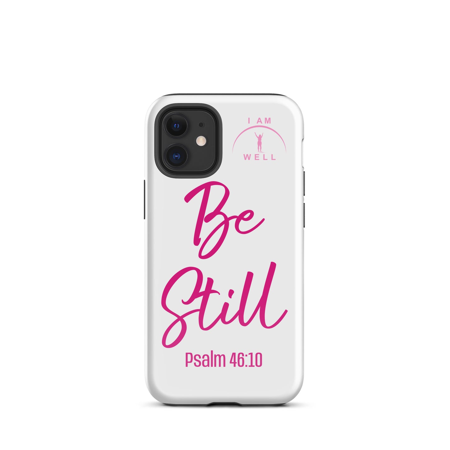 I AM WELL Tough Case for iPhone®  Women's White w/ Pink Logo