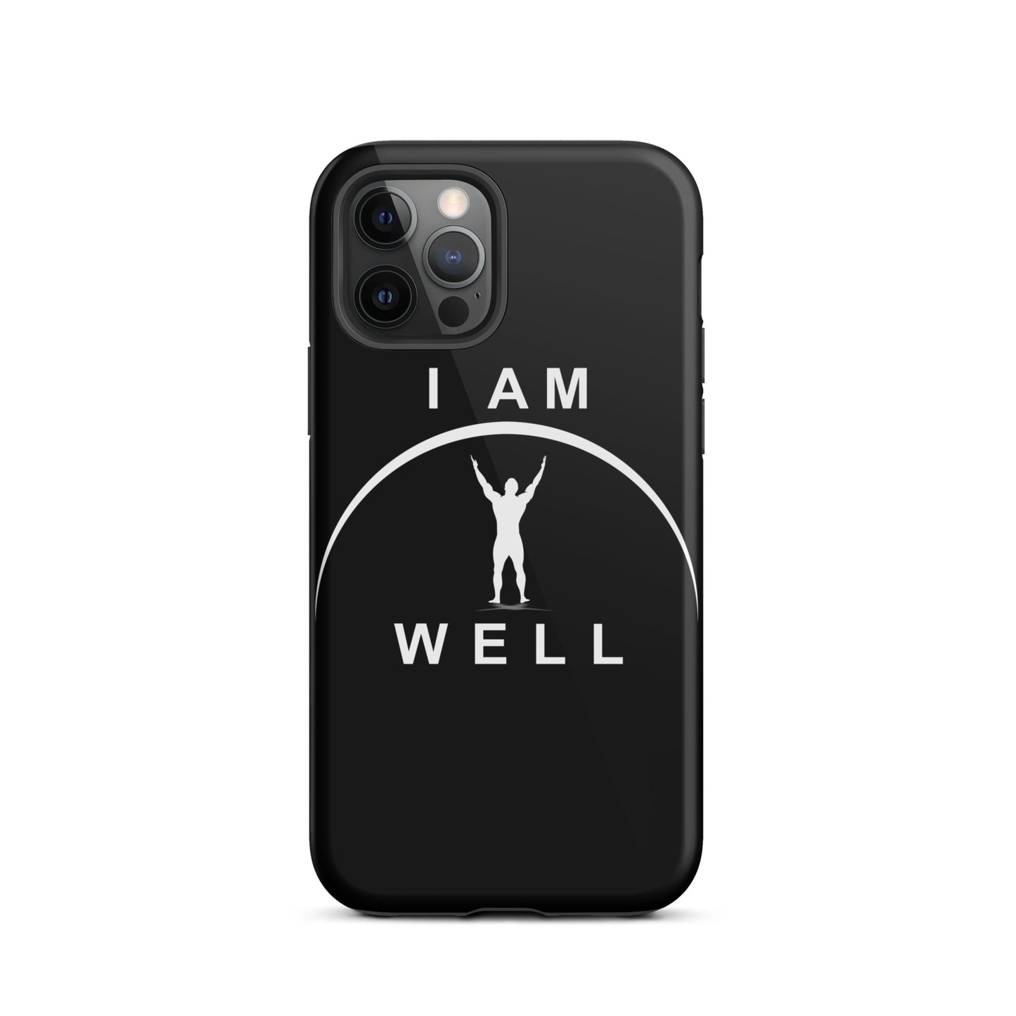 I AM WELL Tough Case for iPhone® Men's Black w/ White Logo