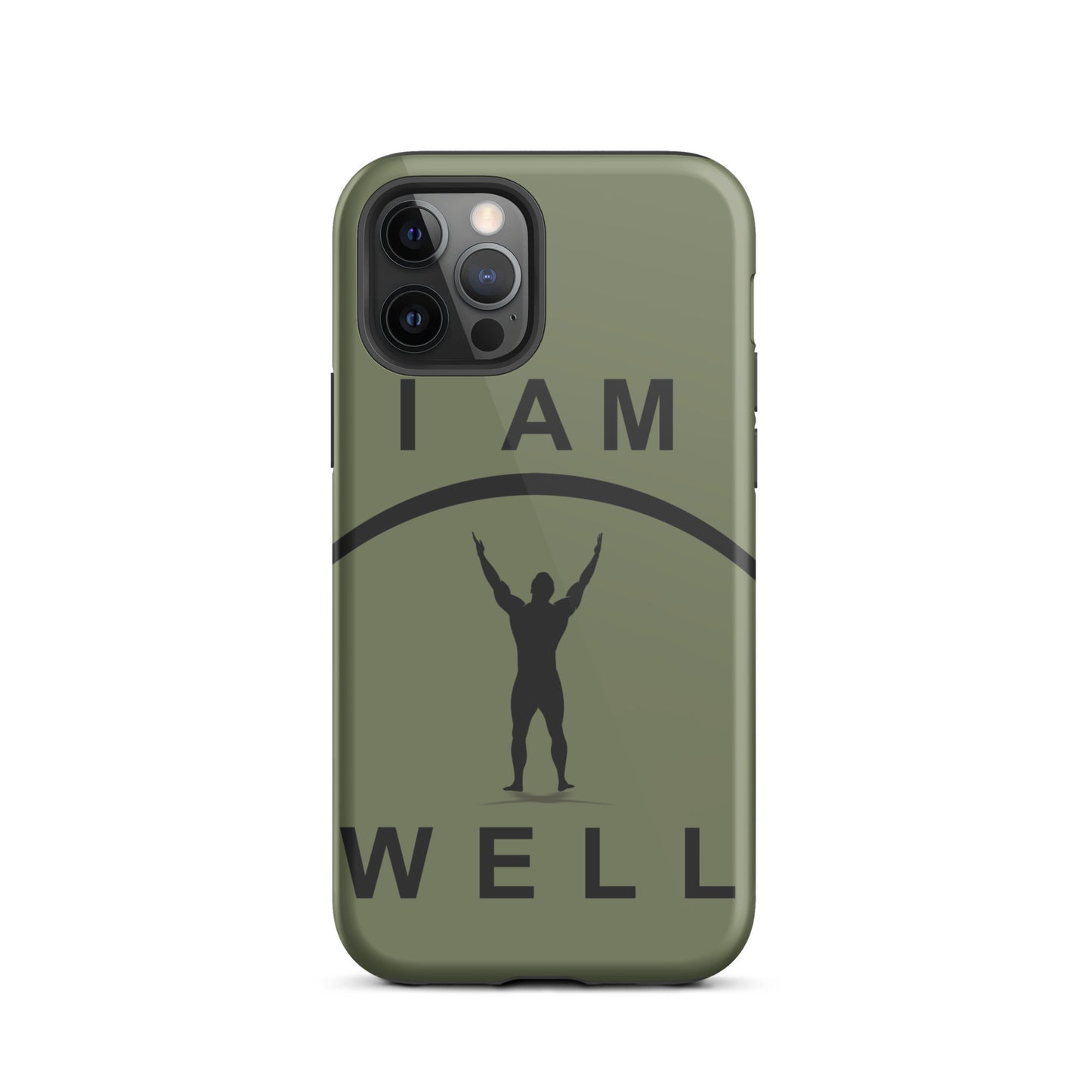 I AM WELL Tough Case for iPhone® Men's OD Green w/ Black Logo