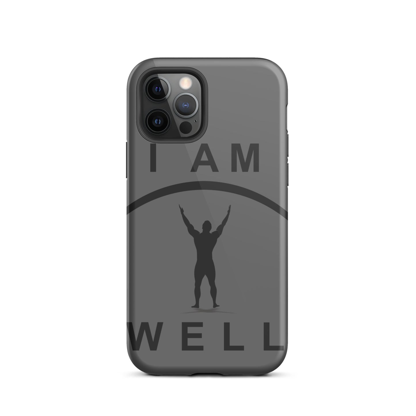 I AM WELL Tough Case for iPhone® Men's Dark Grey w/ Black Logo