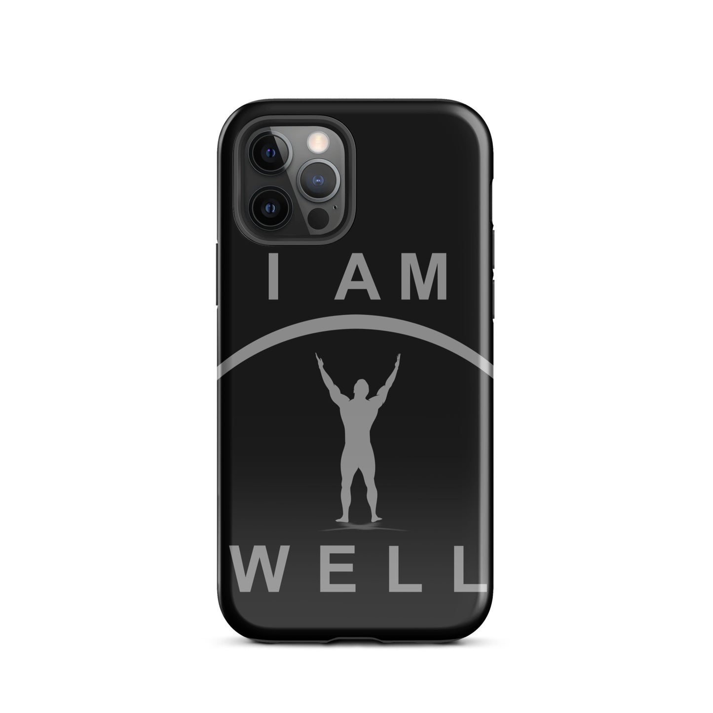 I AM WELL Tough Case for iPhone® Men's Black w/ Grey Logo