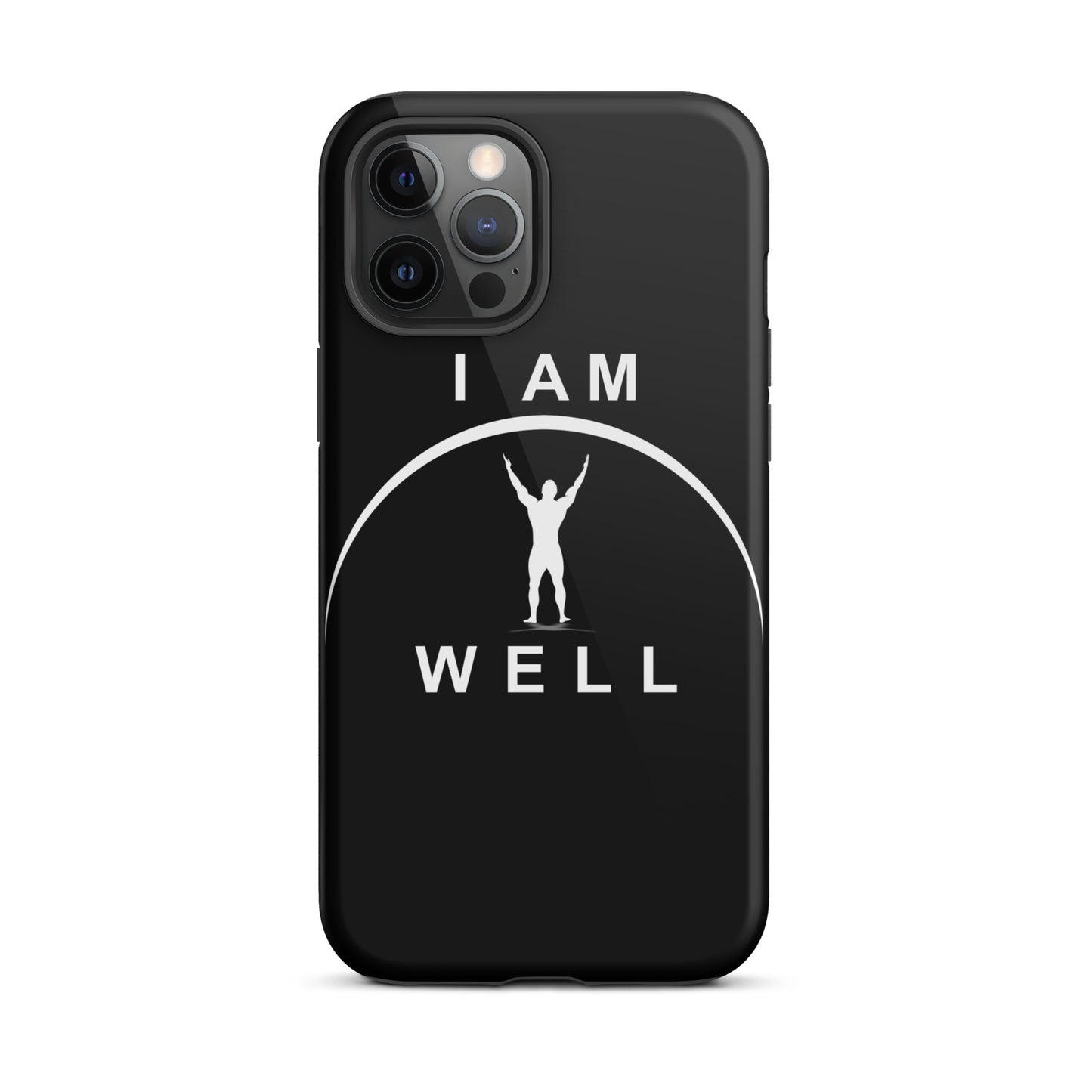 I AM WELL Tough Case for iPhone® Men's Black w/ White Logo