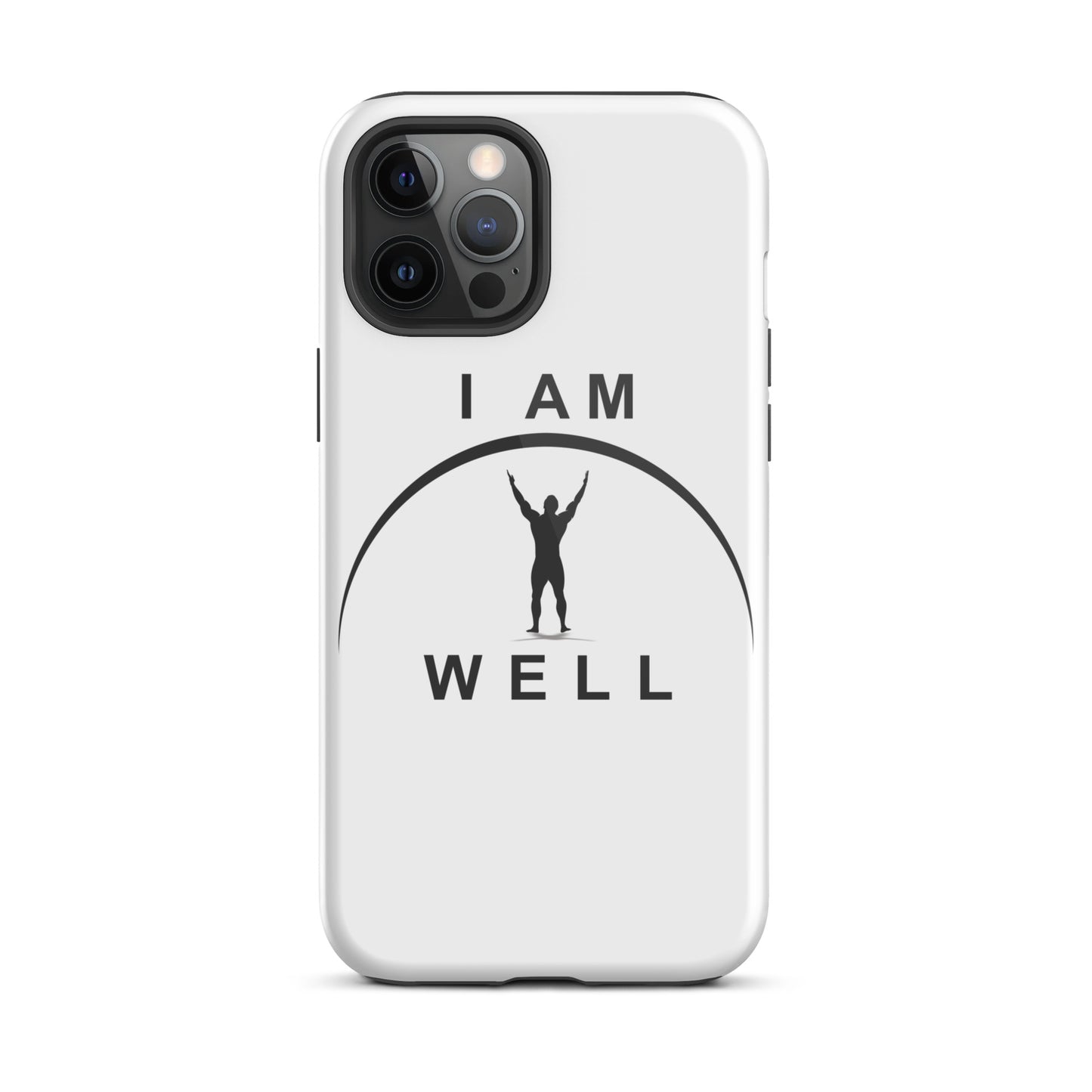 I AM WELL Tough Case for iPhone® Men's White w/ Black Logo