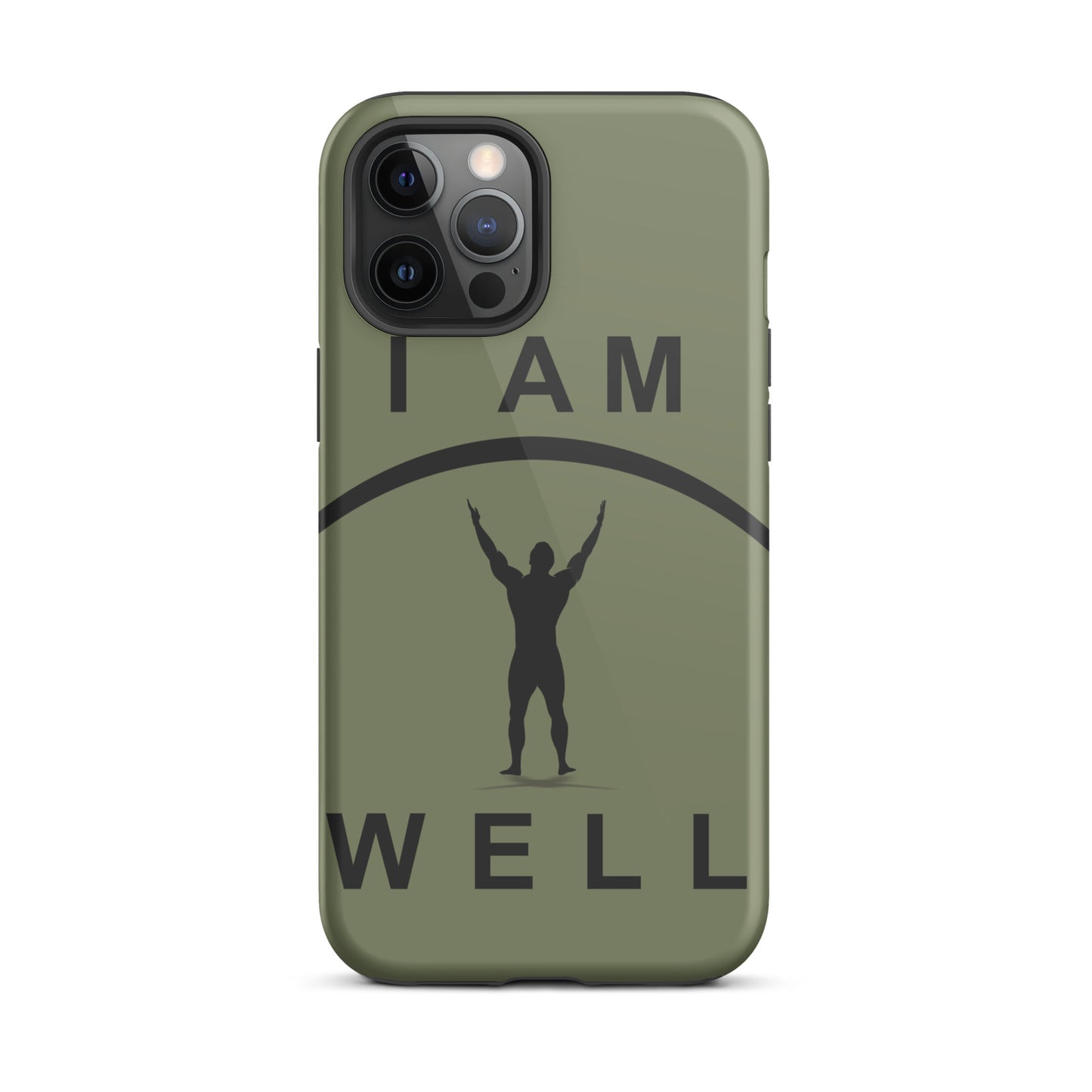 I AM WELL Tough Case for iPhone® Men's OD Green w/ Black Logo