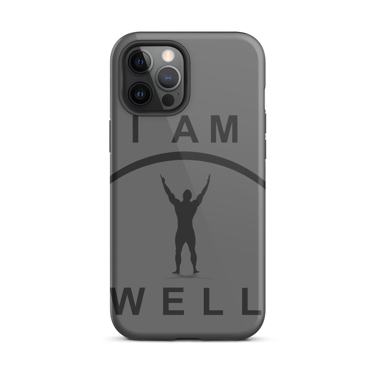 I AM WELL Tough Case for iPhone® Men's Dark Grey w/ Black Logo