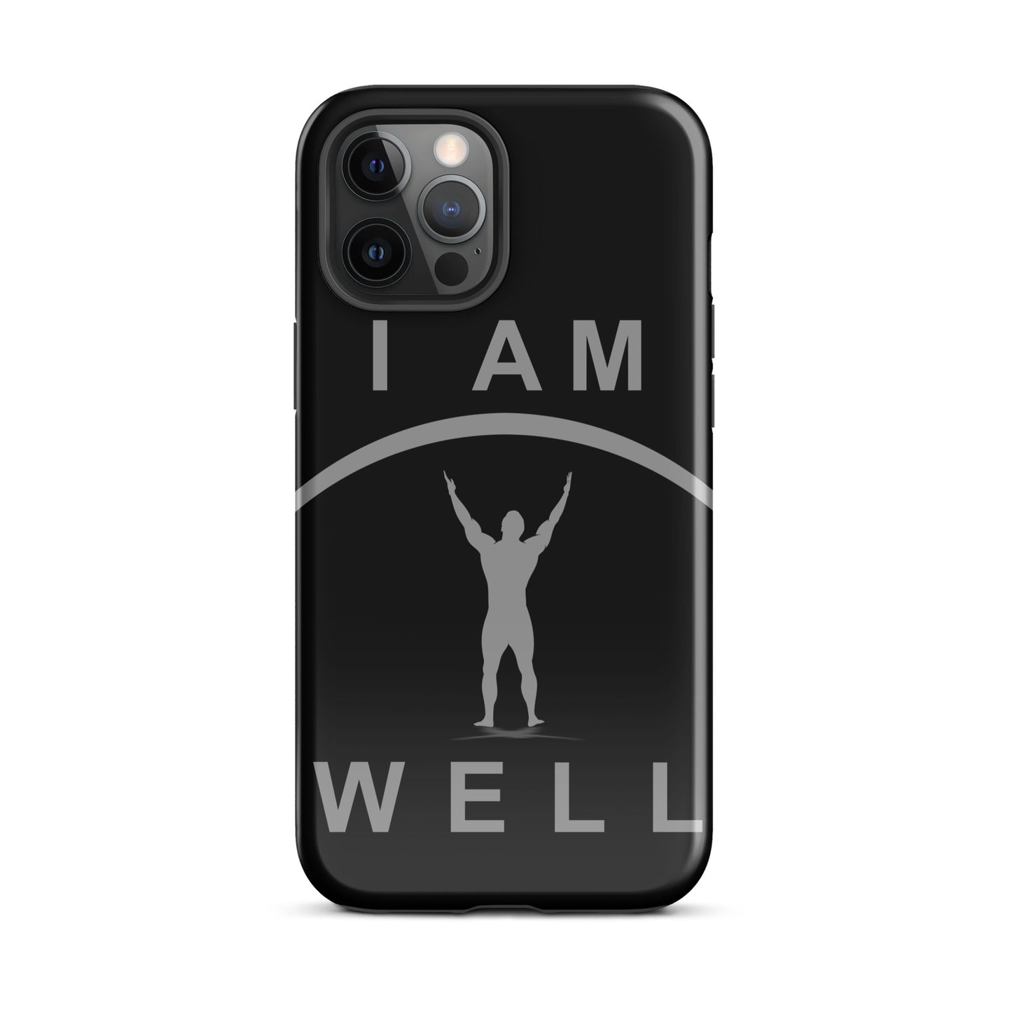 I AM WELL Tough Case for iPhone® Men's Black w/ Grey Logo