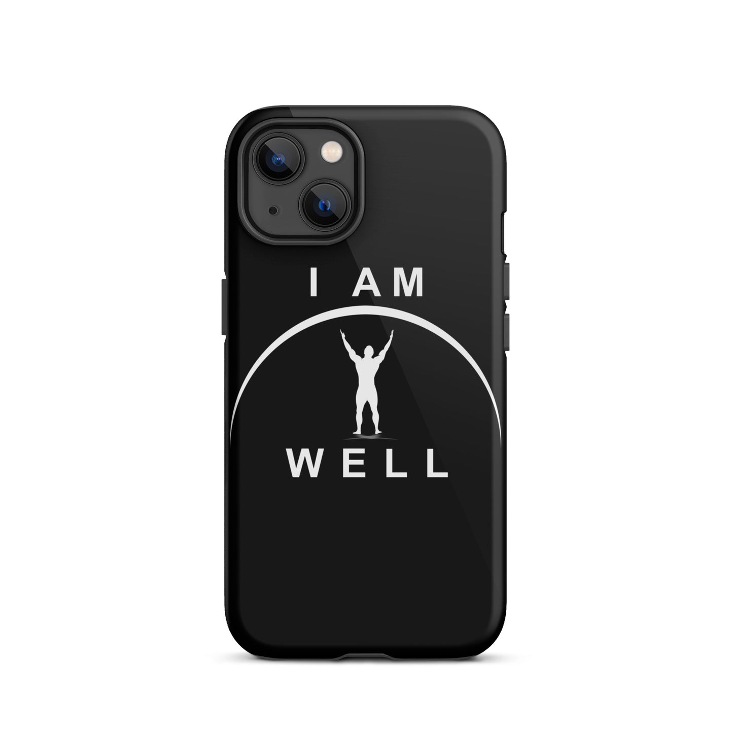 I AM WELL Tough Case for iPhone® Men's Black w/ White Logo