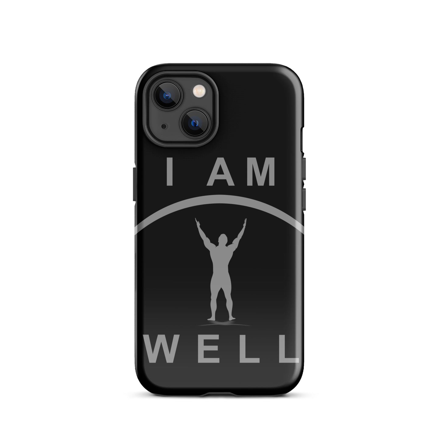 I AM WELL Tough Case for iPhone® Men's Black w/ Grey Logo