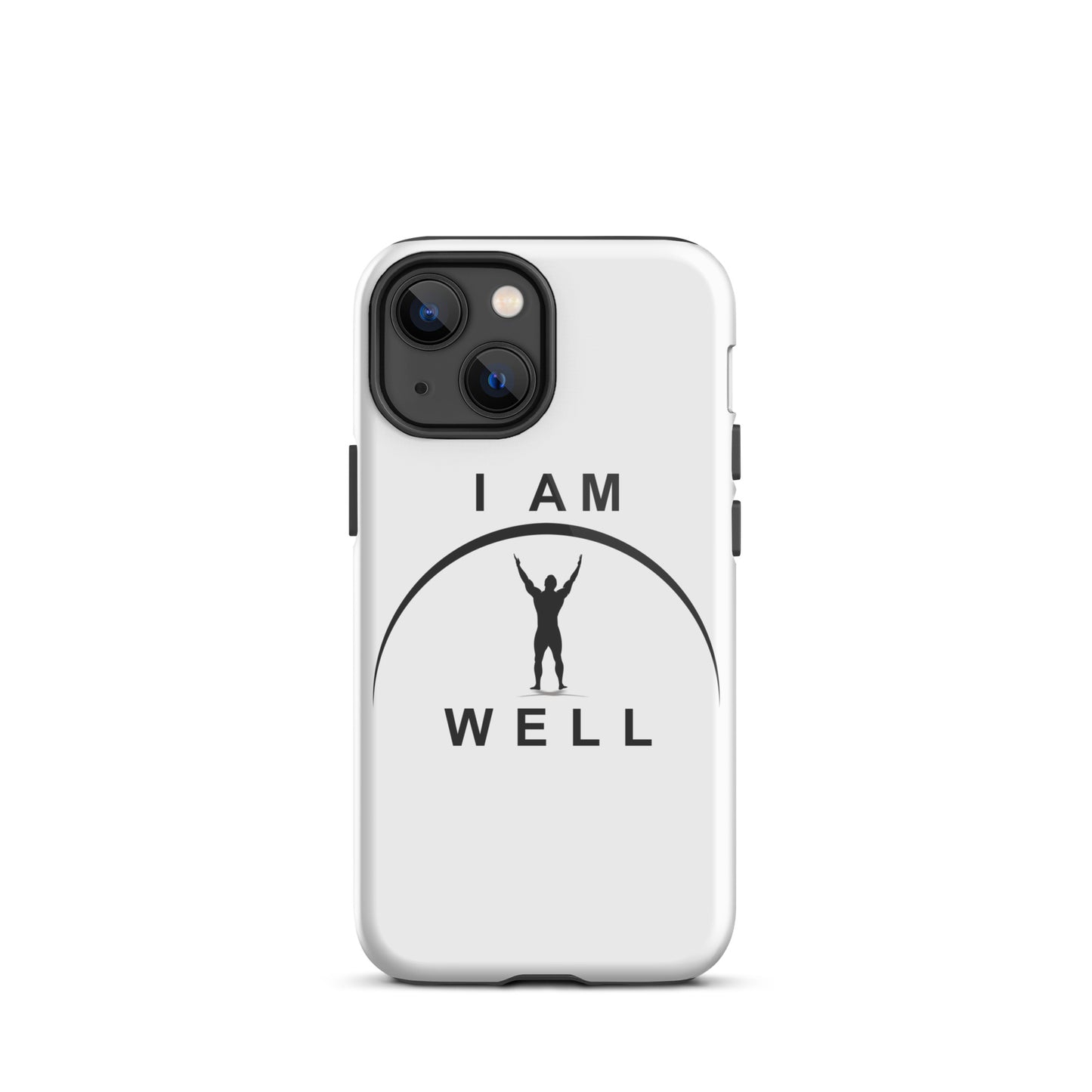 I AM WELL Tough Case for iPhone® Men's White w/ Black Logo