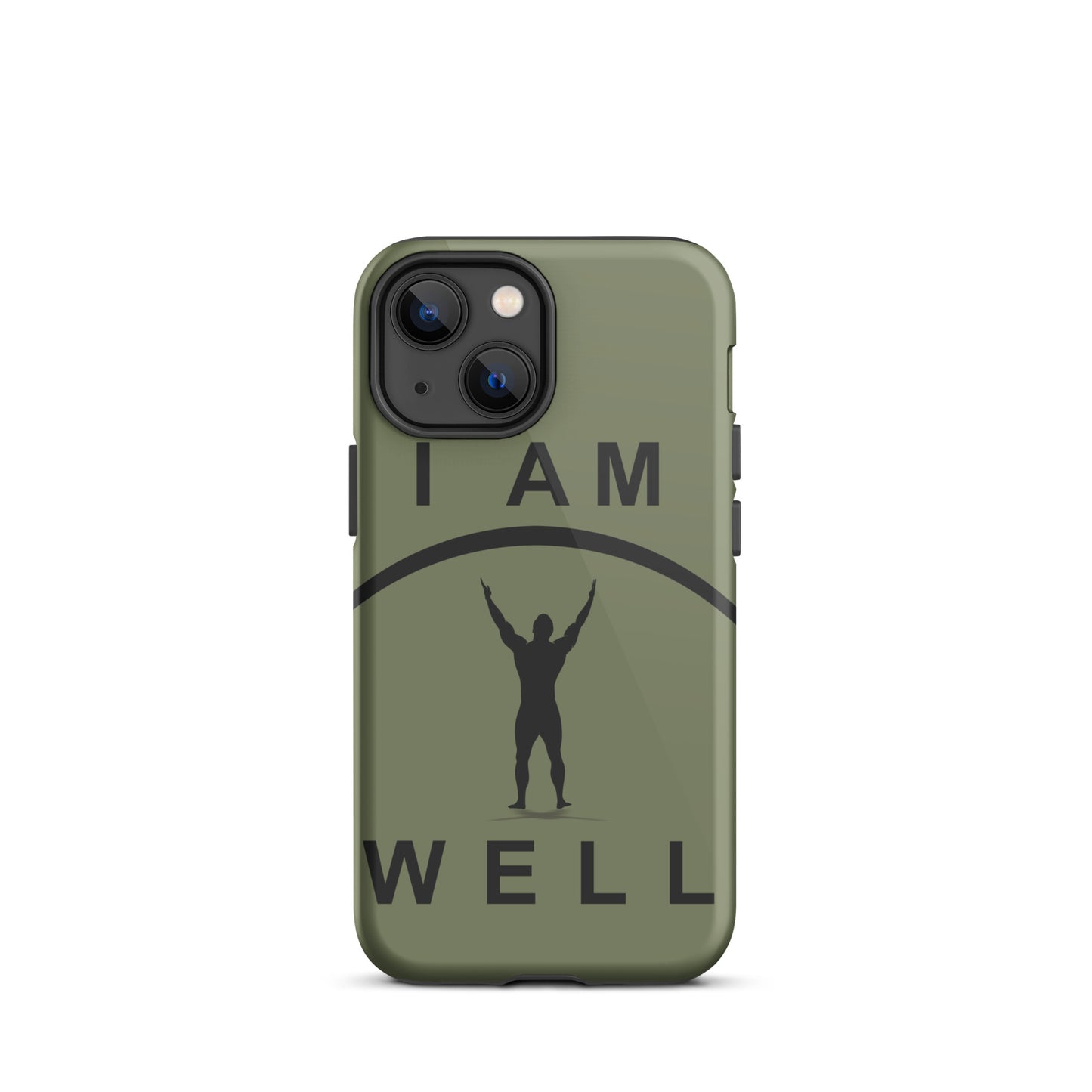 I AM WELL Tough Case for iPhone® Men's OD Green w/ Black Logo