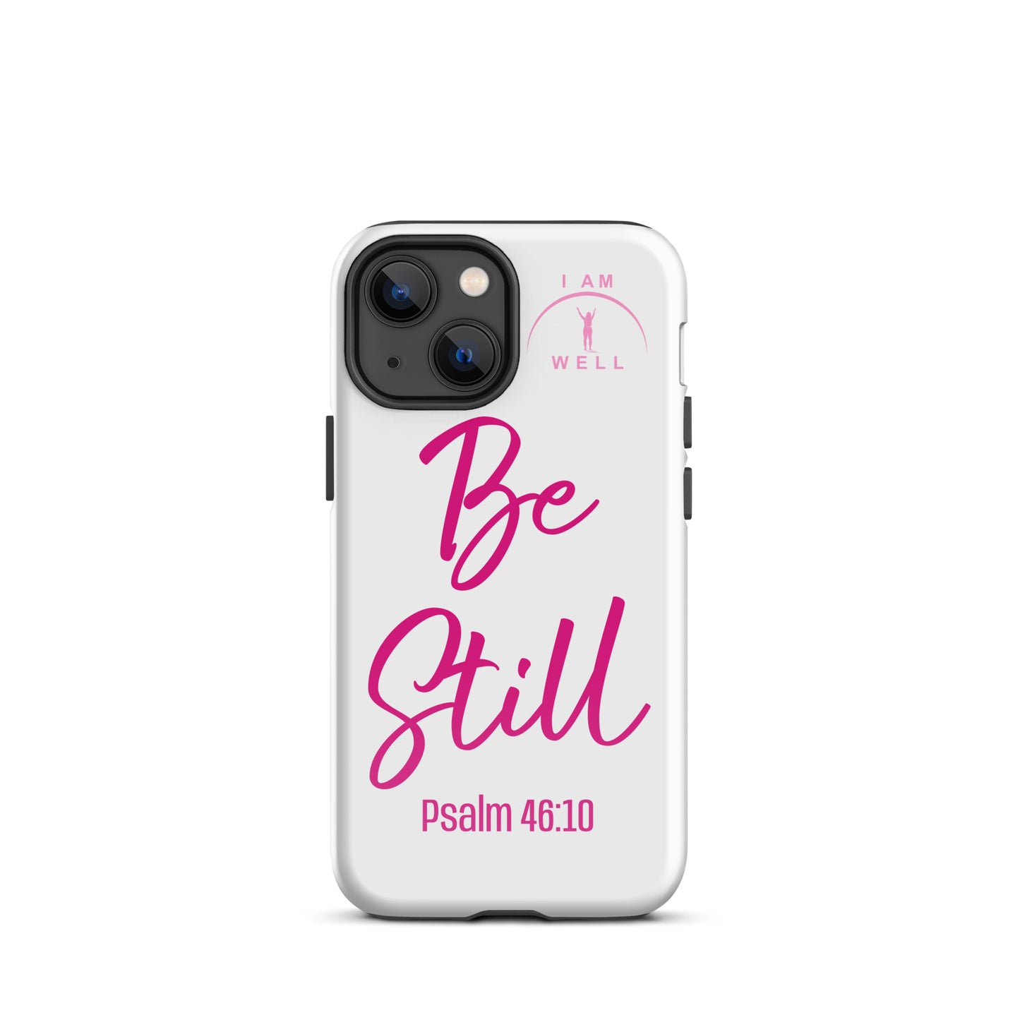 I AM WELL Tough Case for iPhone®  Women's White w/ Pink Logo